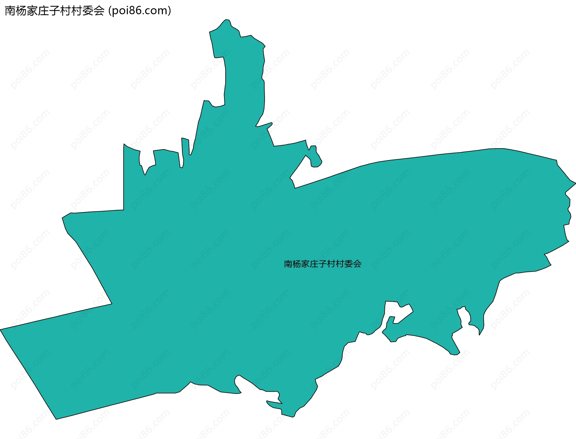 南杨家庄子村村委会边界地图