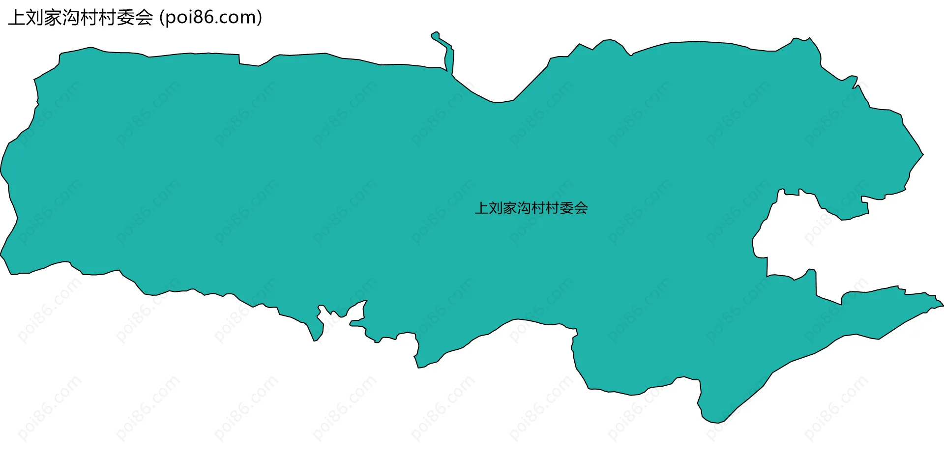 上刘家沟村村委会边界地图