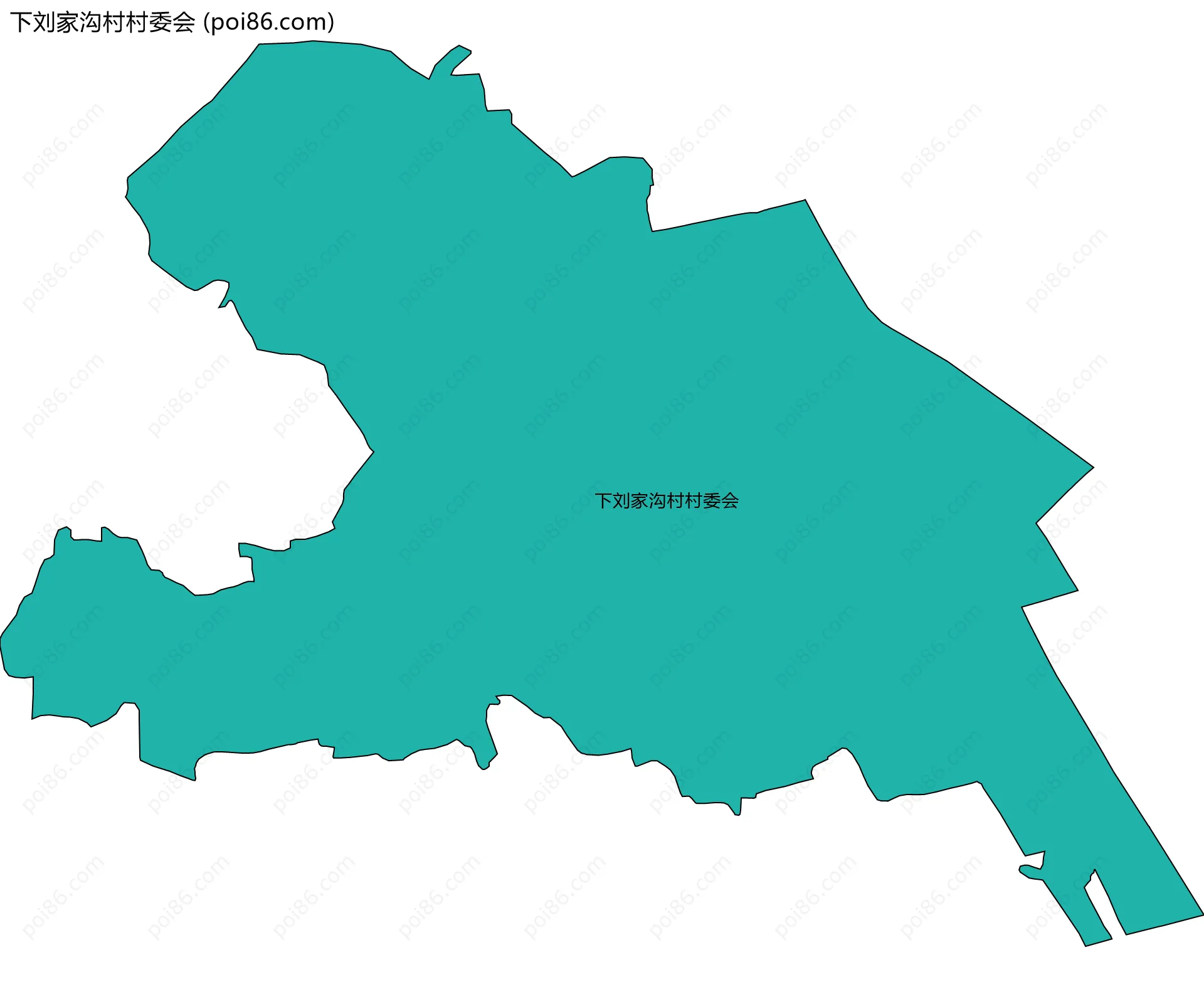 下刘家沟村村委会边界地图