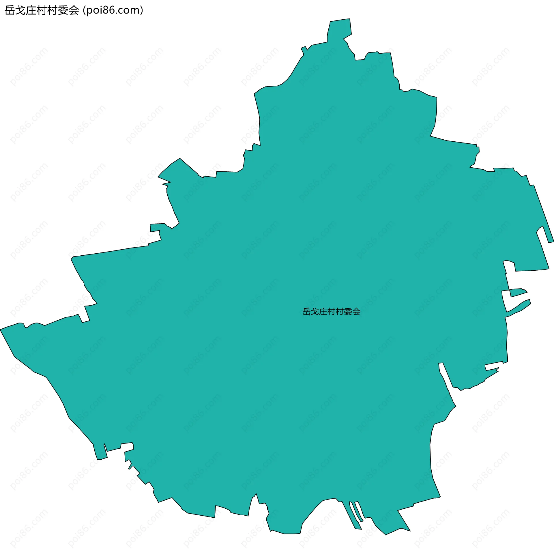 岳戈庄村村委会边界地图