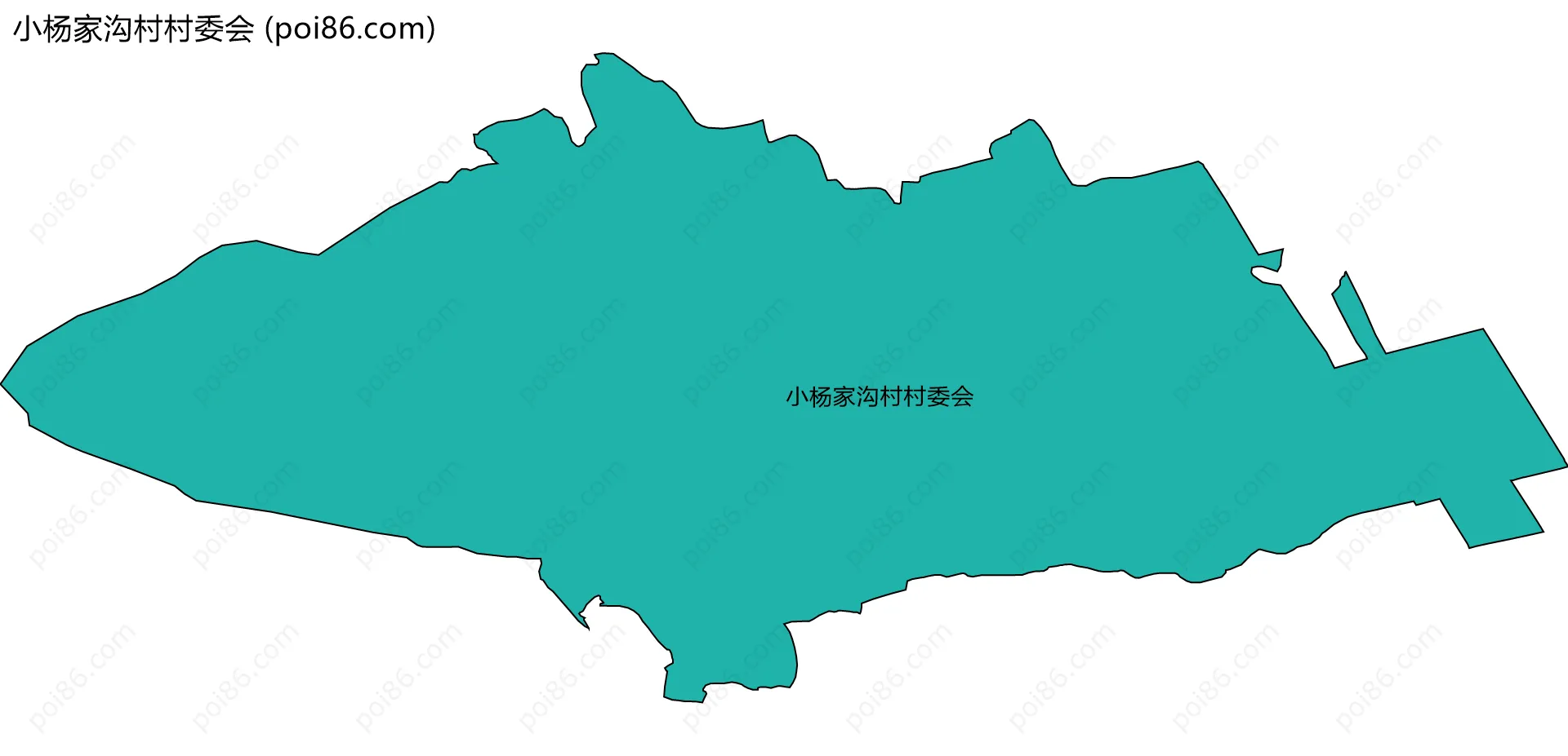小杨家沟村村委会边界地图
