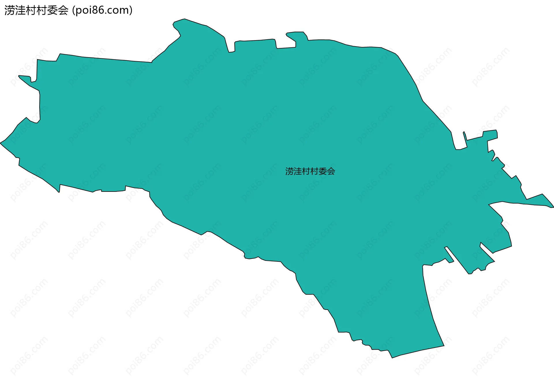 涝洼村村委会边界地图