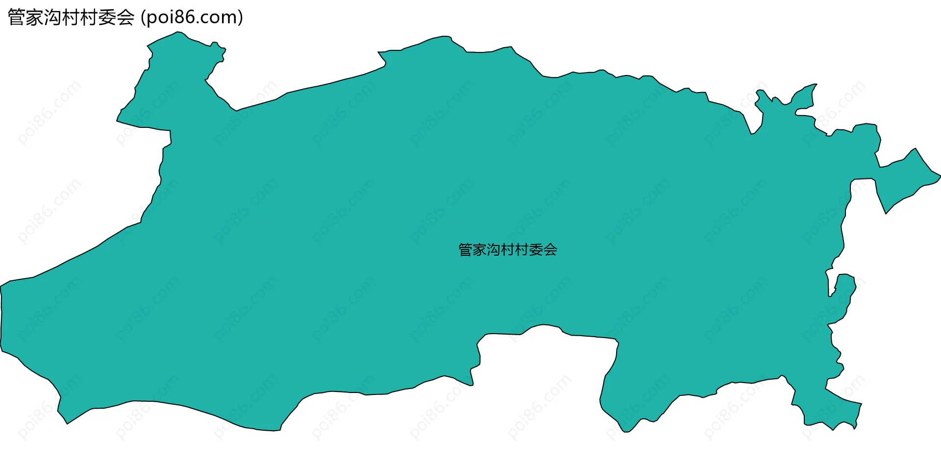 管家沟村村委会边界地图