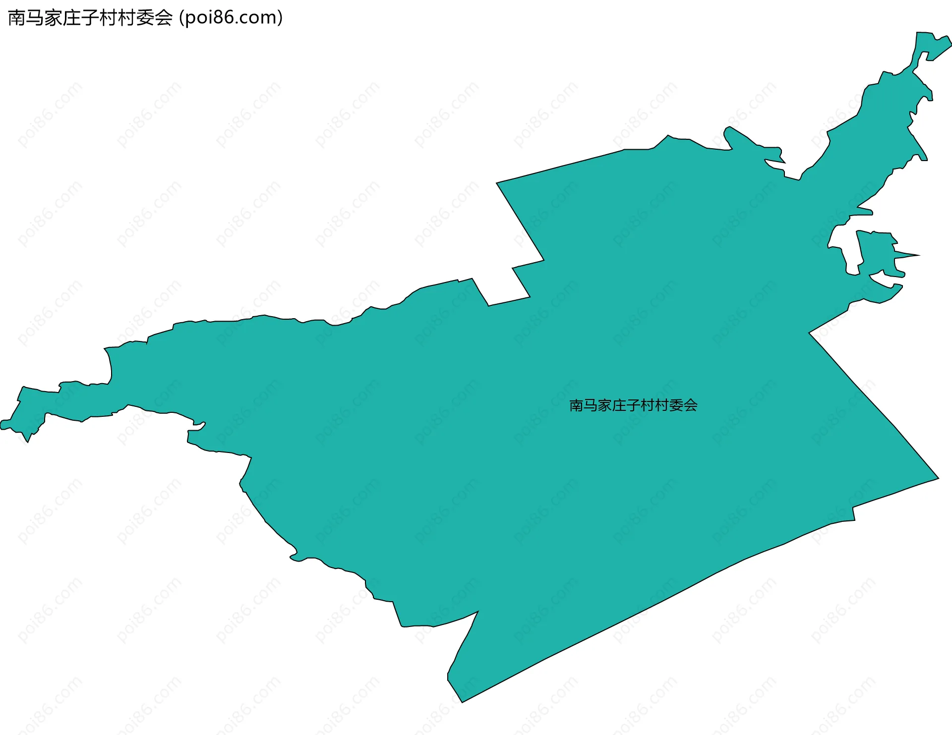 南马家庄子村村委会边界地图