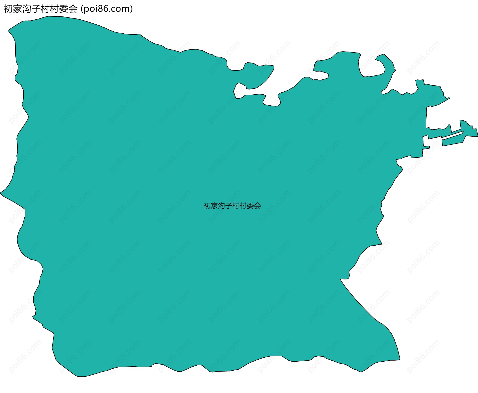 初家沟子村村委会边界地图