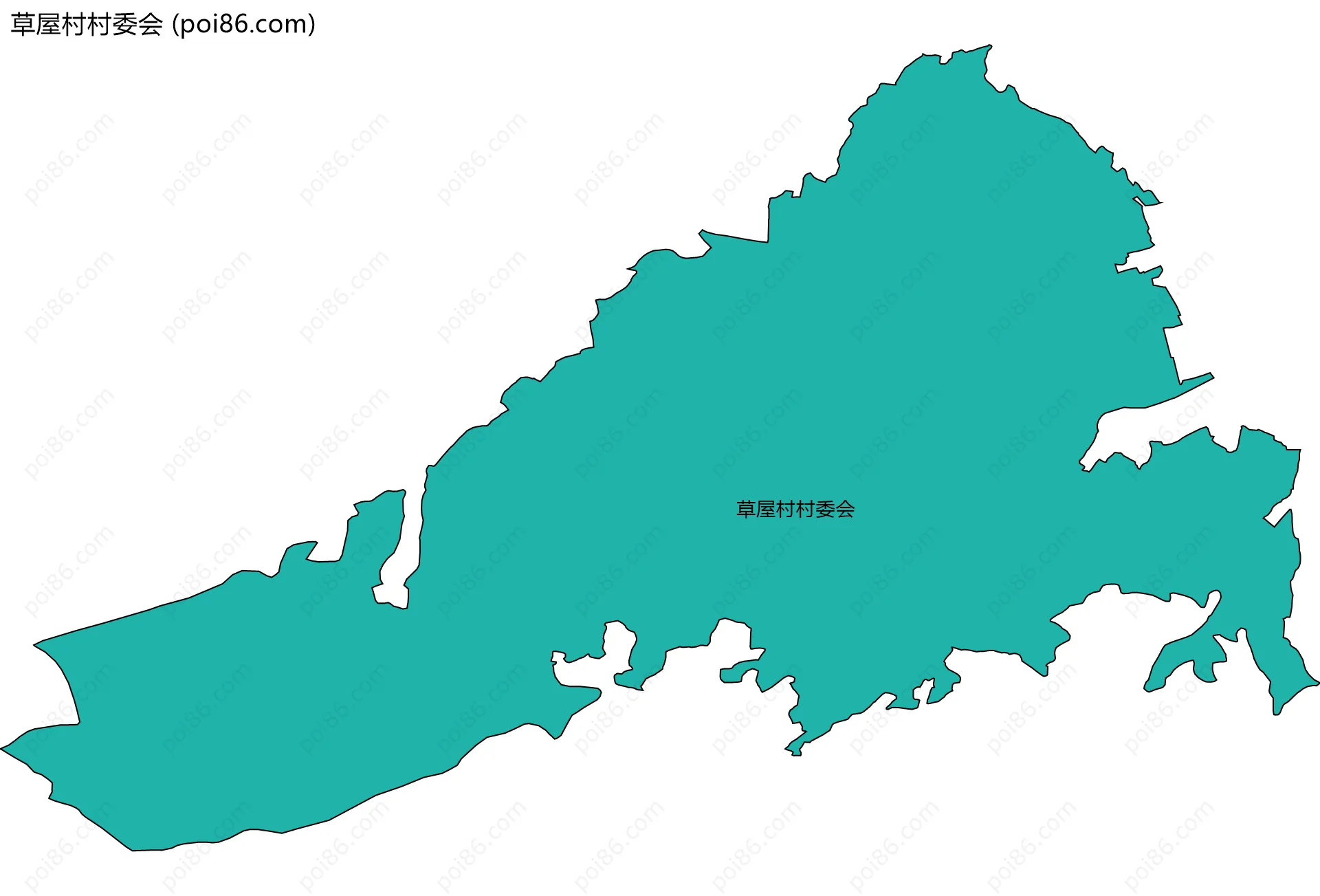 草屋村村委会边界地图