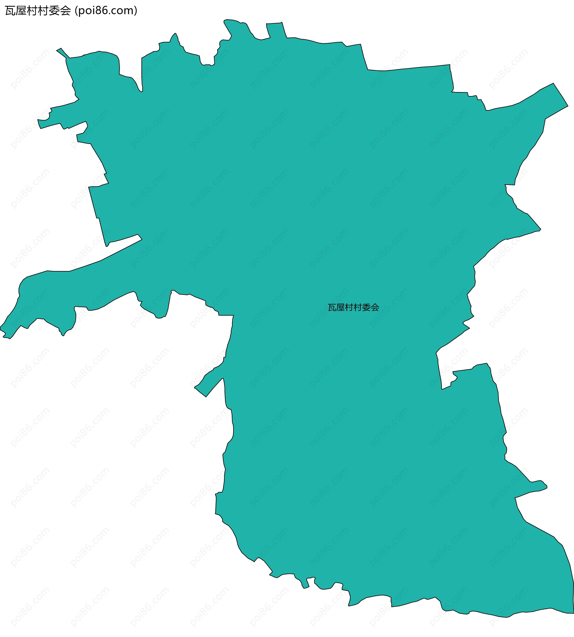 瓦屋村村委会边界地图