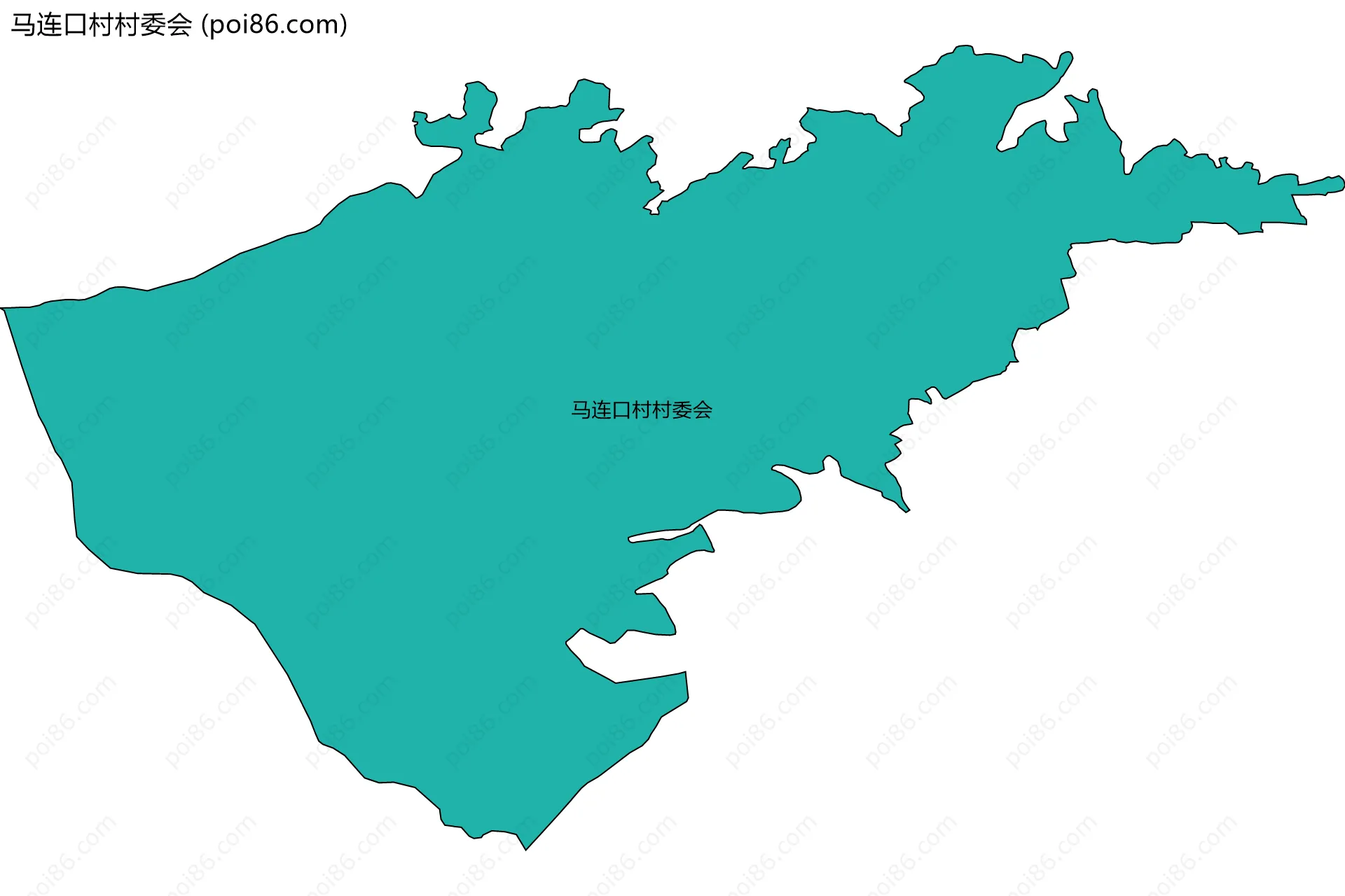 马连口村村委会边界地图