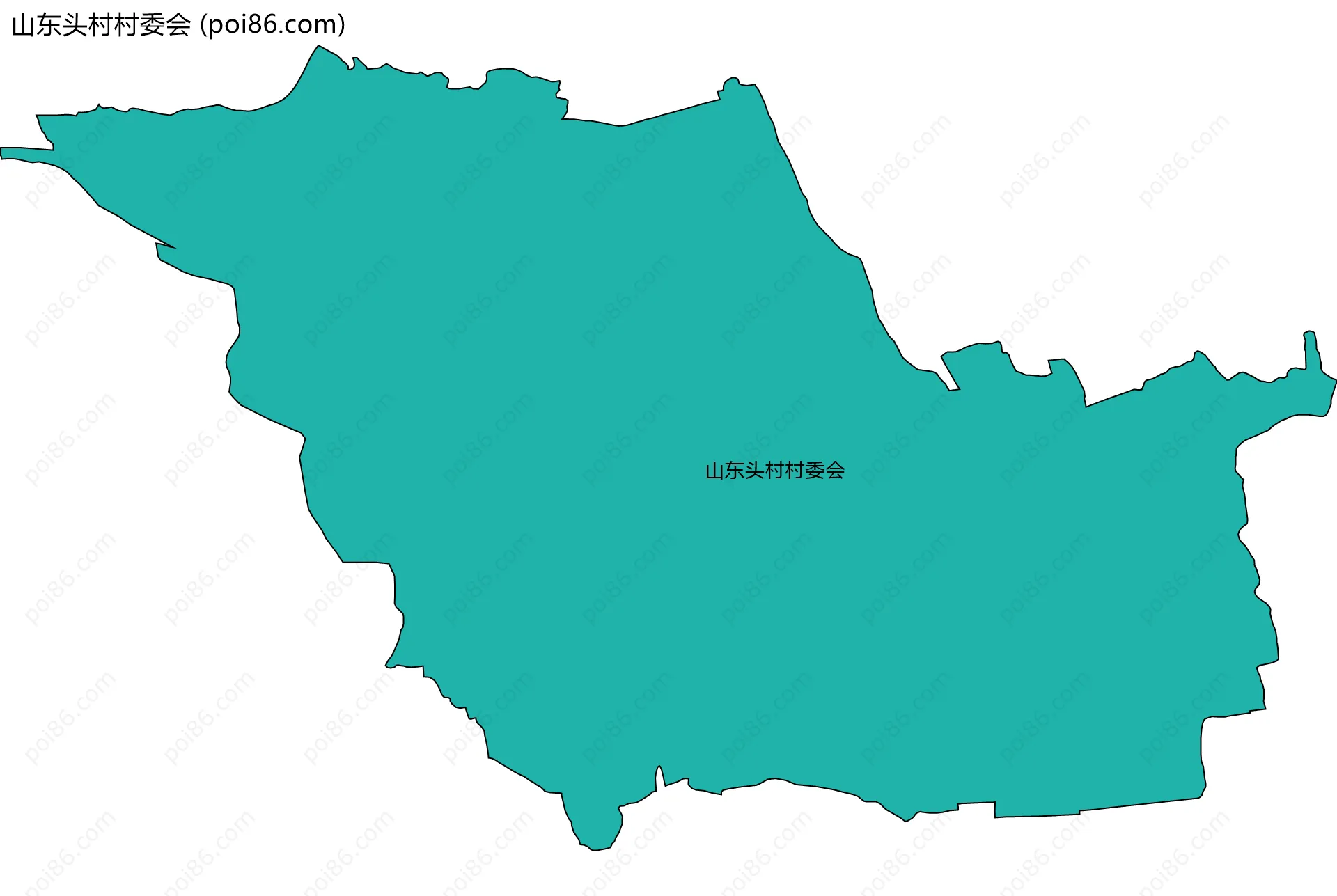 山东头村村委会边界地图