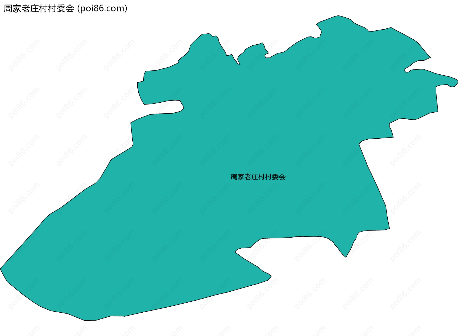 周家老庄村村委会边界地图