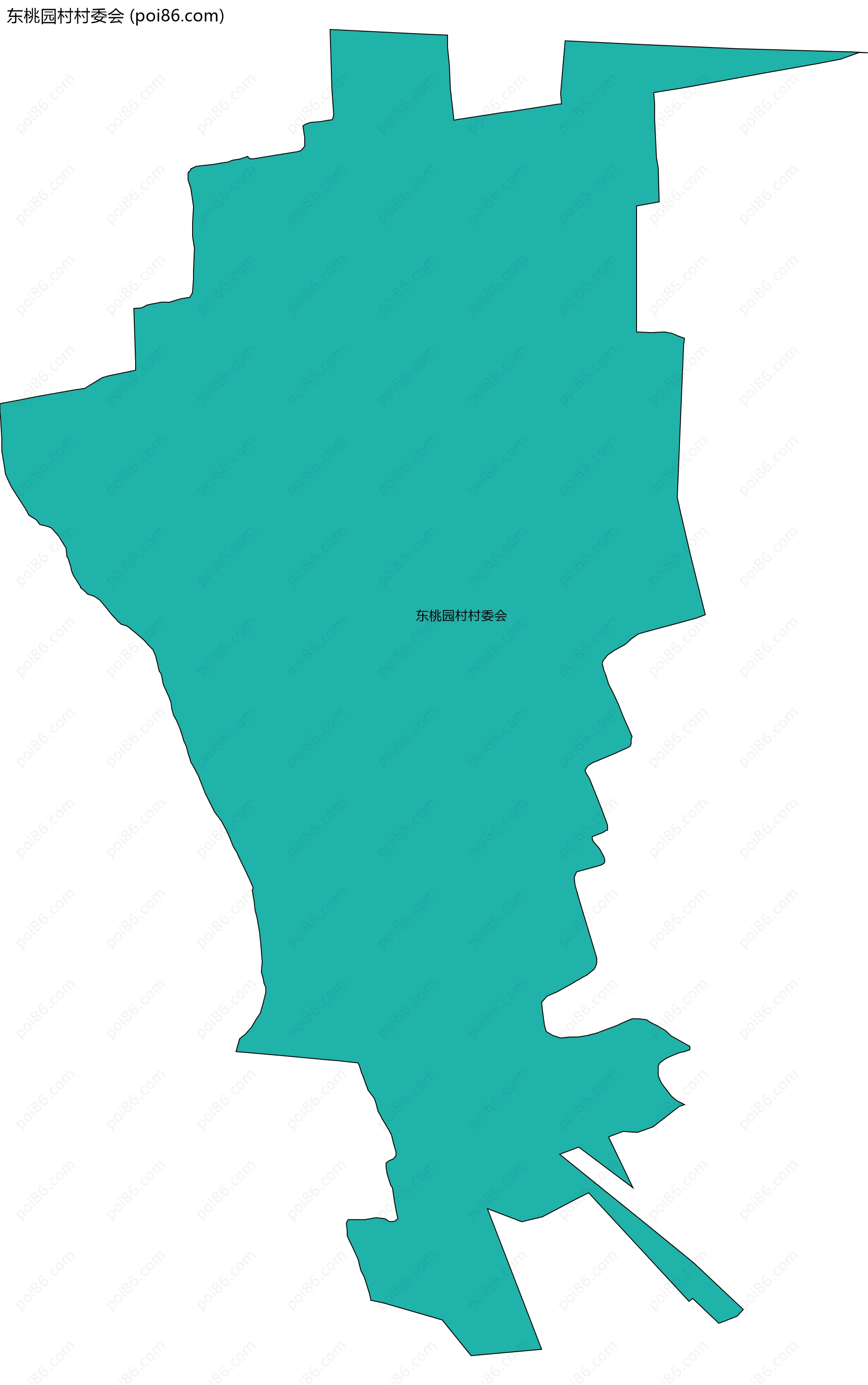 东桃园村村委会边界地图