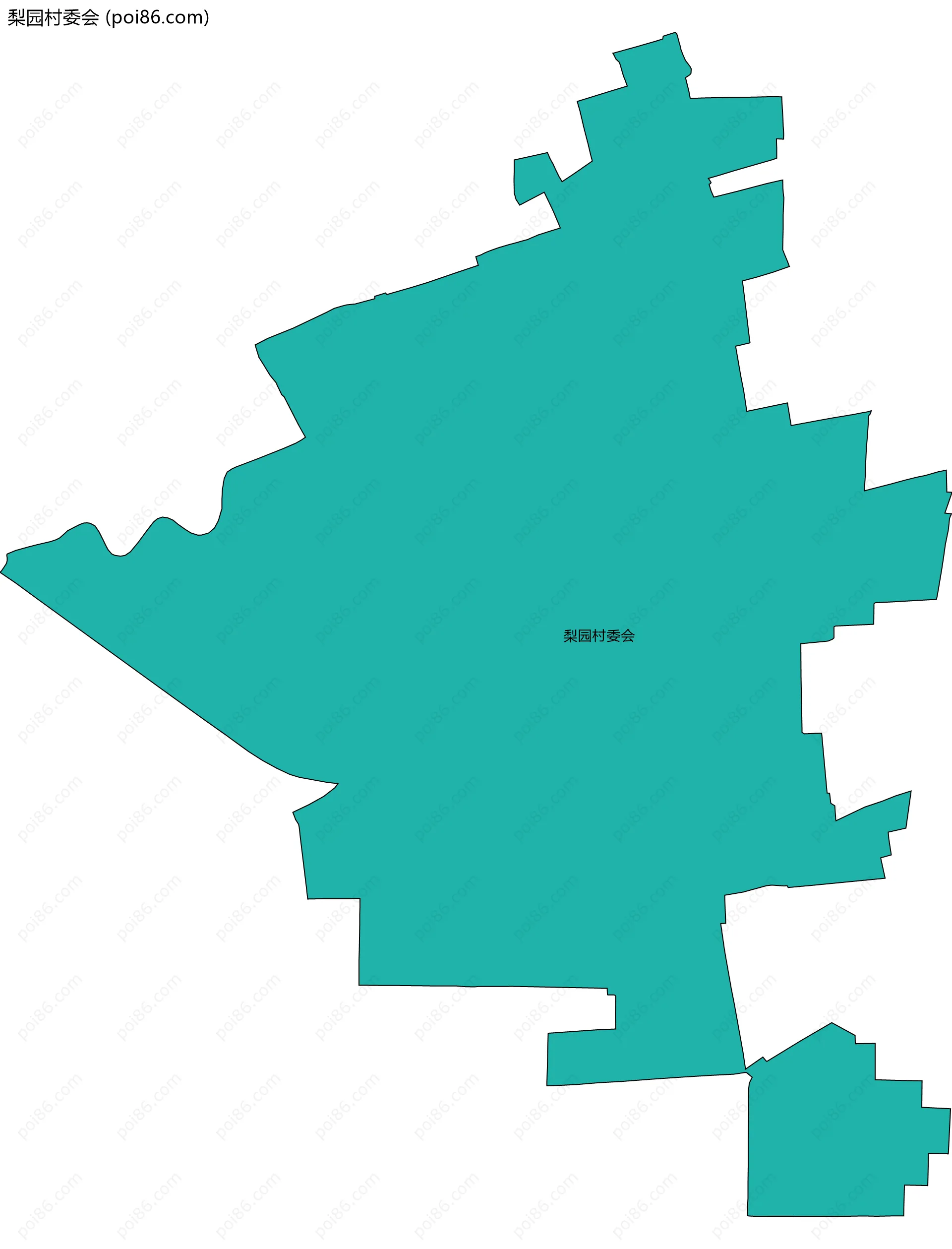 梨园村委会边界地图