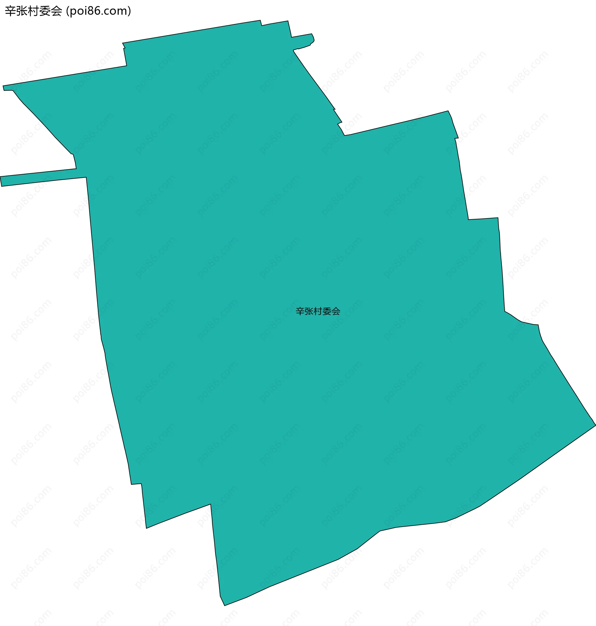 辛张村委会边界地图