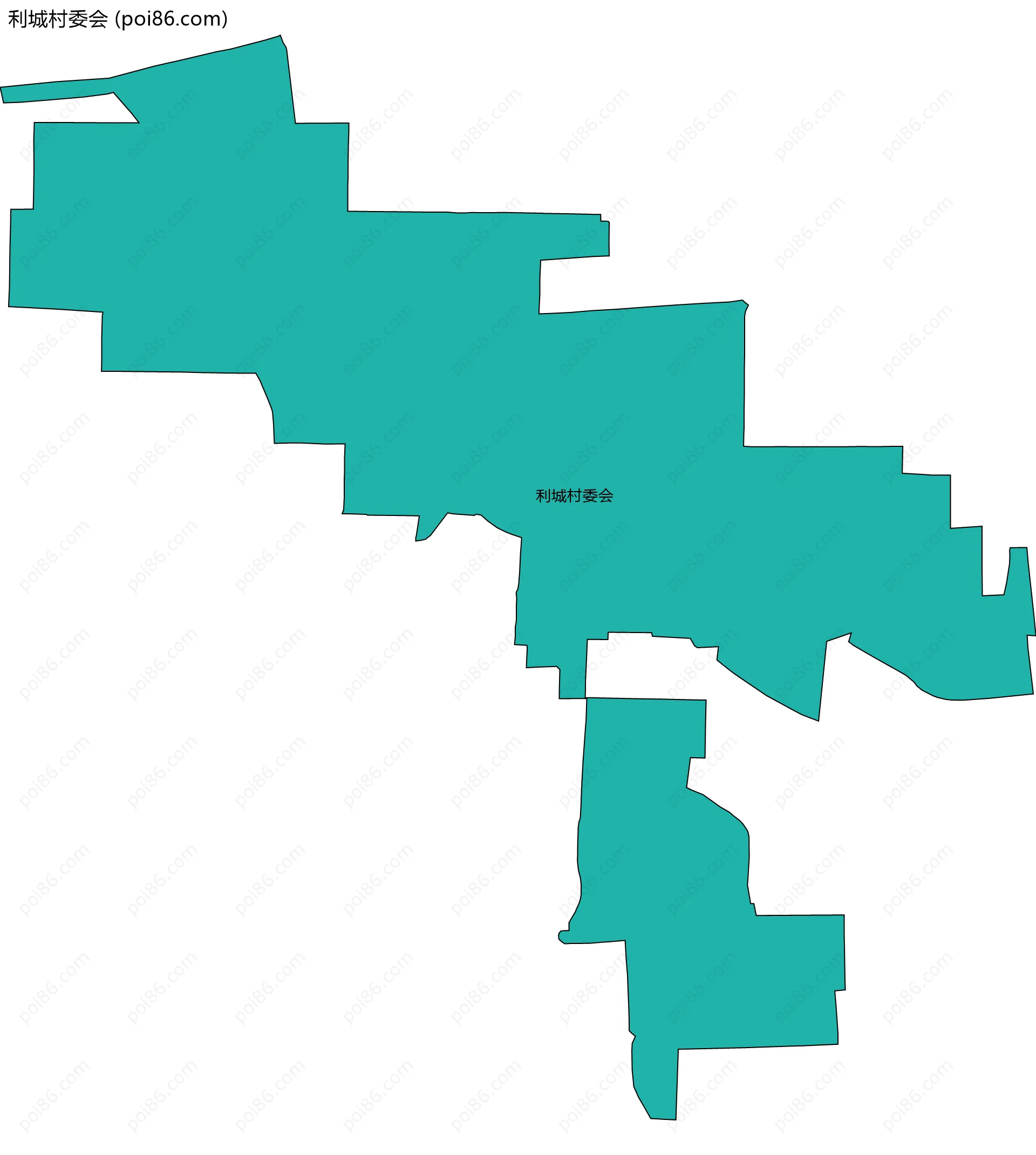 利城村委会边界地图