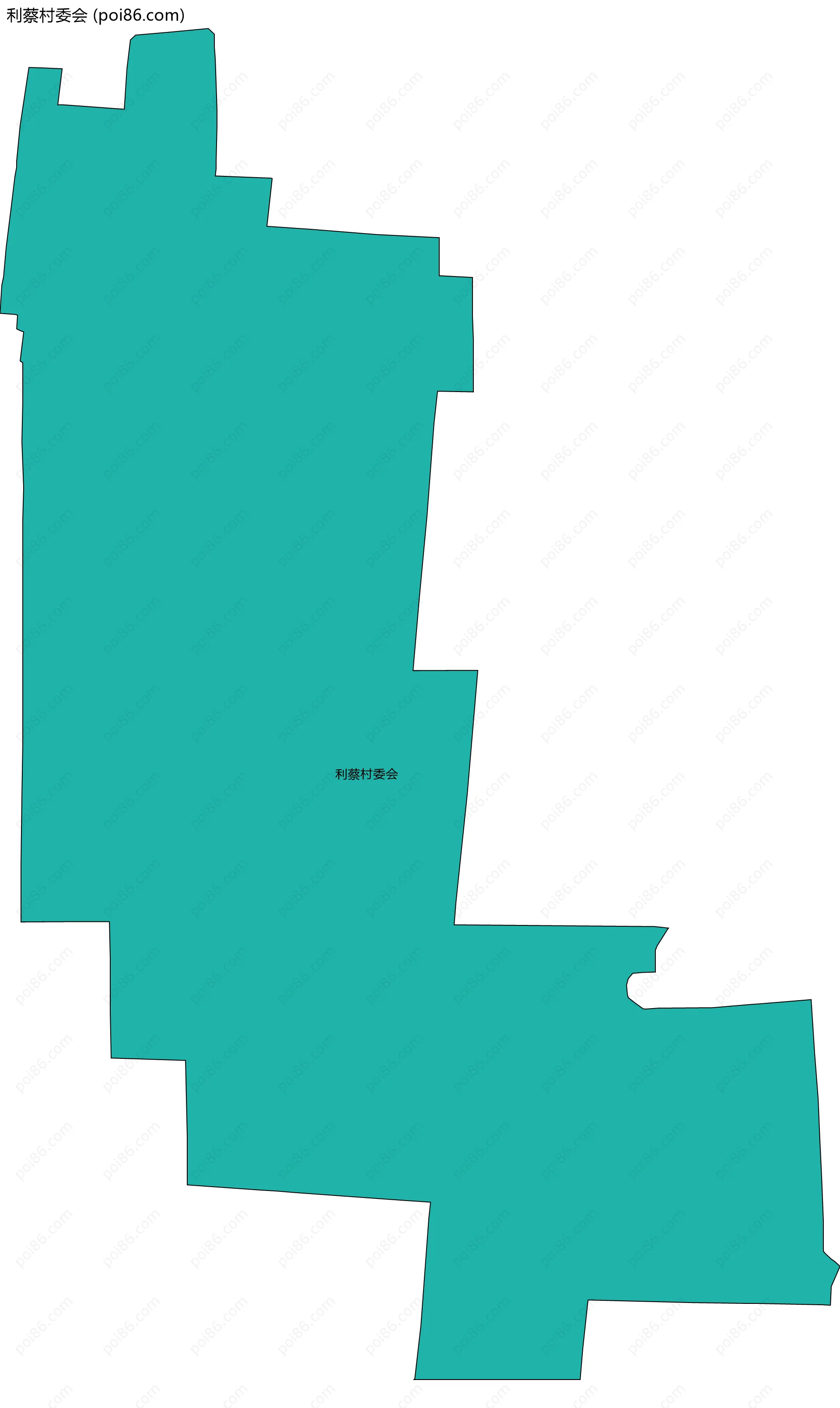 利蔡村委会边界地图