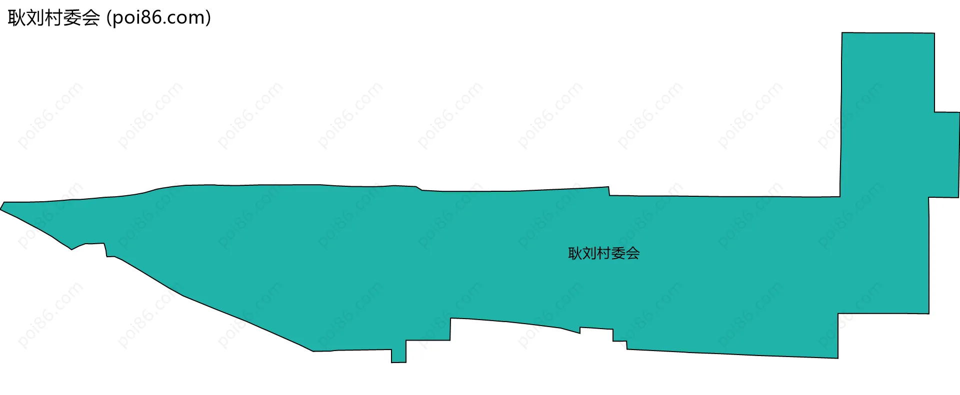 耿刘村委会边界地图