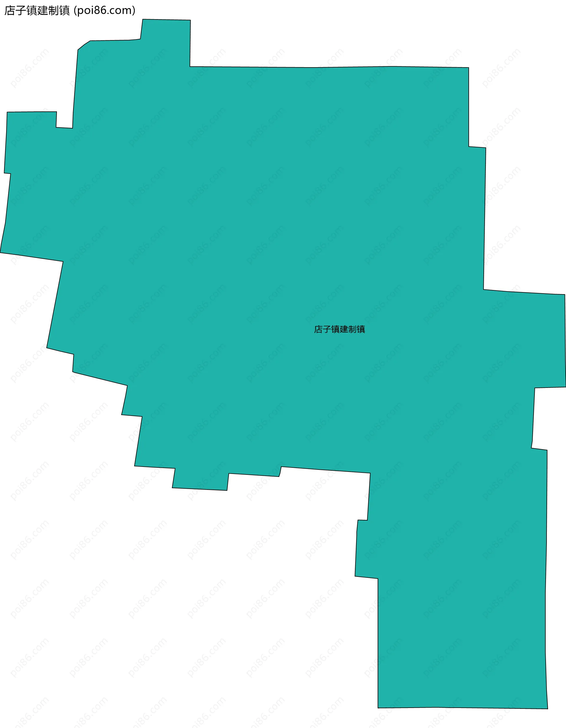 店子镇建制镇边界地图