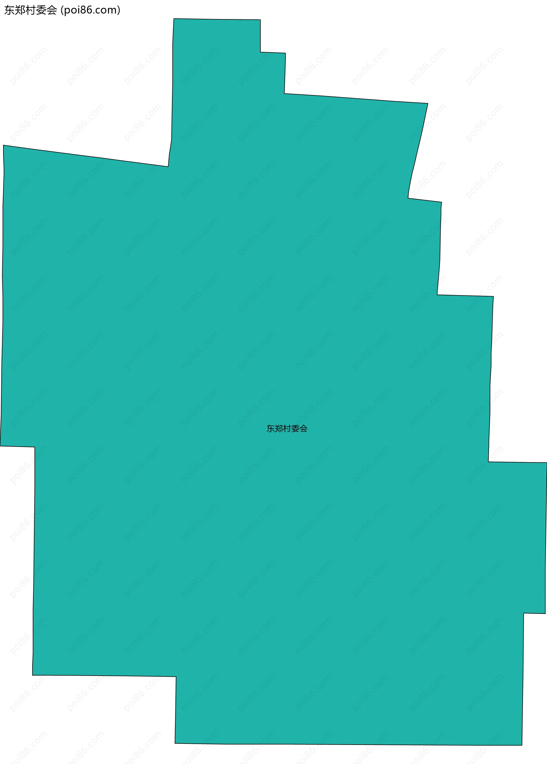 东郑村委会边界地图