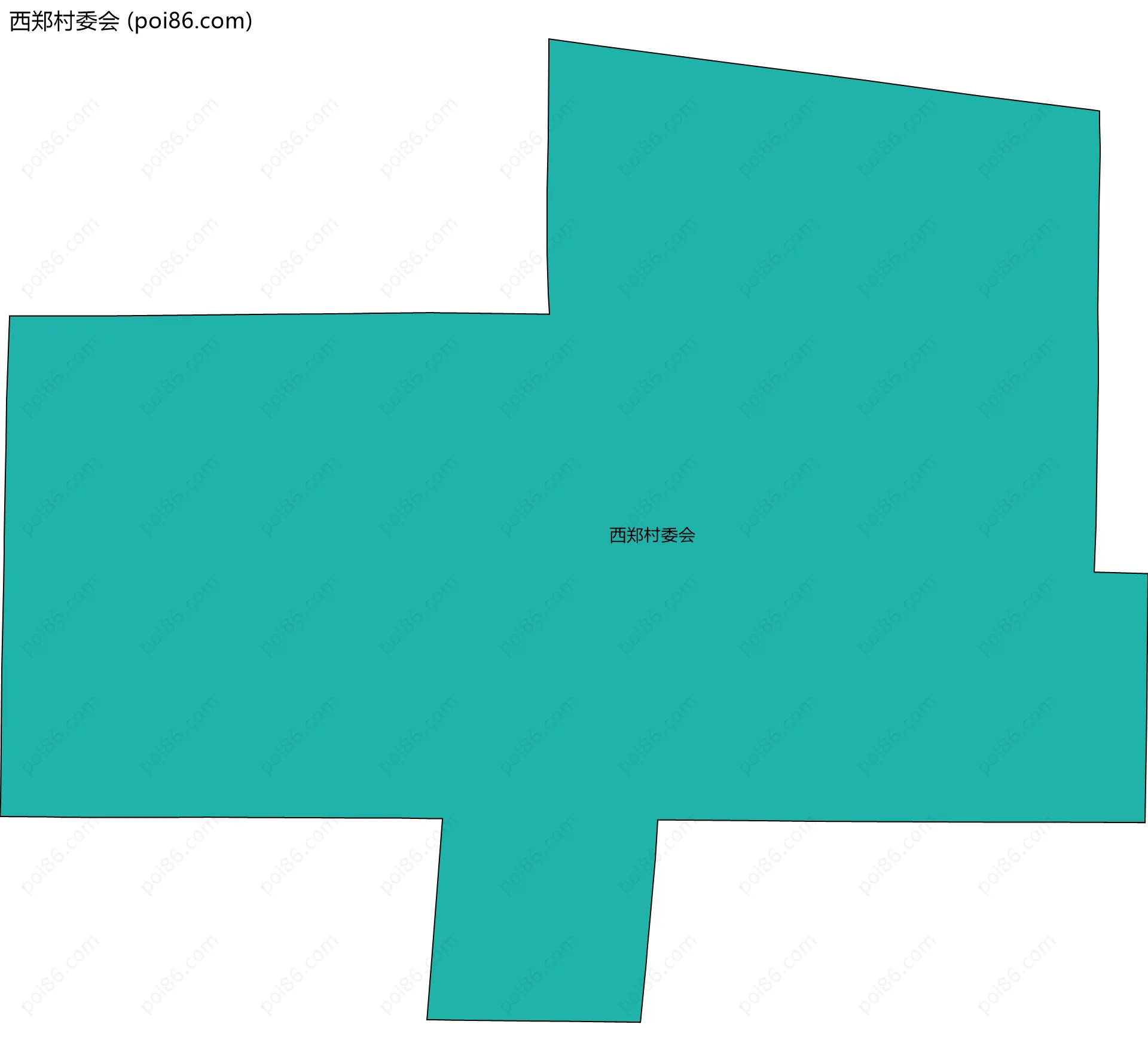 西郑村委会边界地图