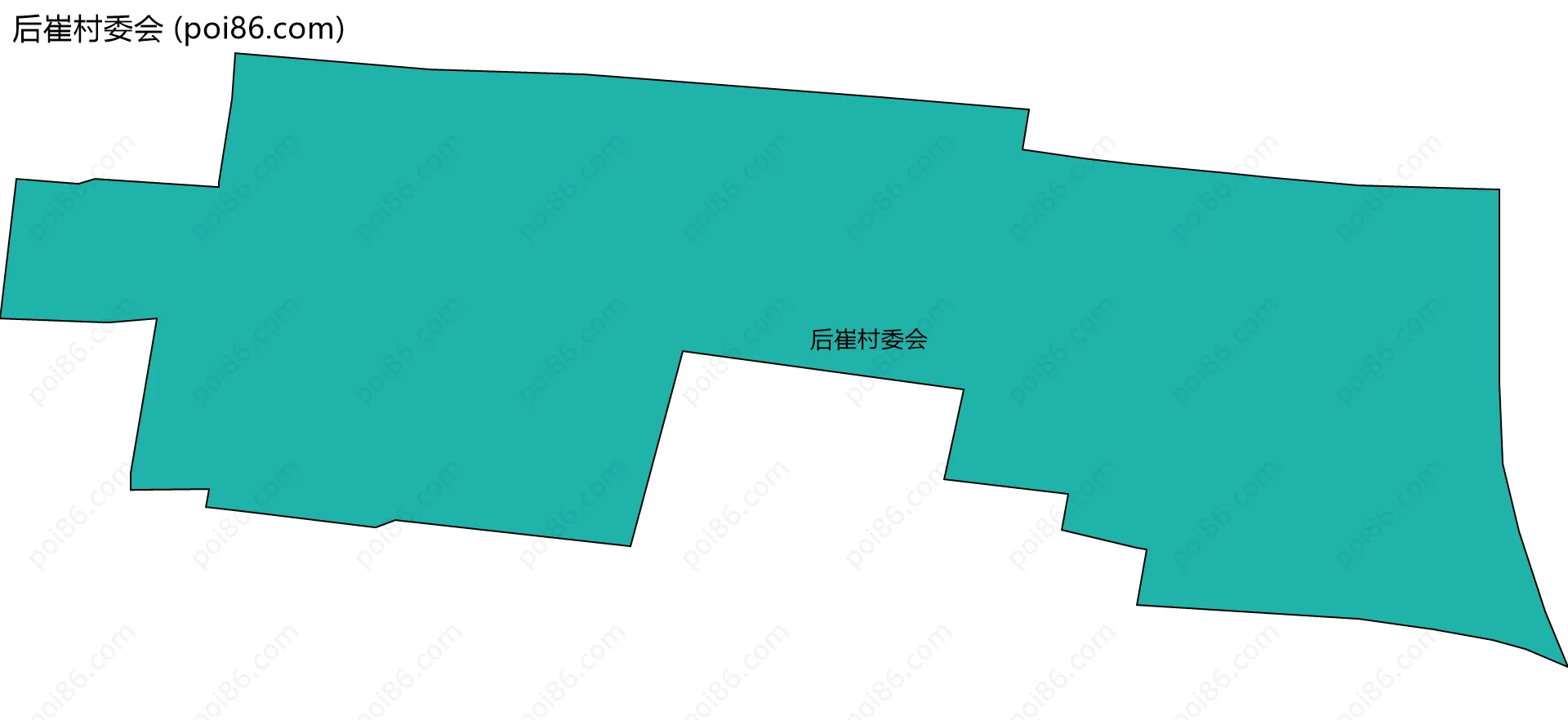 后崔村委会边界地图