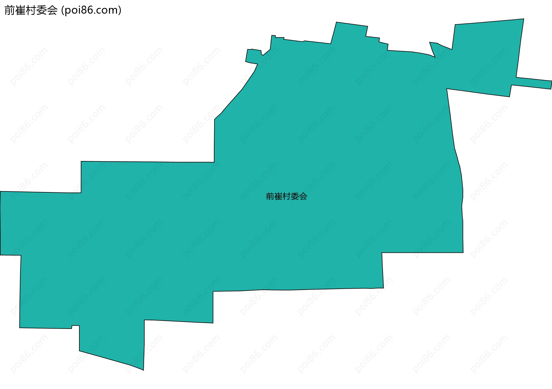 前崔村委会边界地图