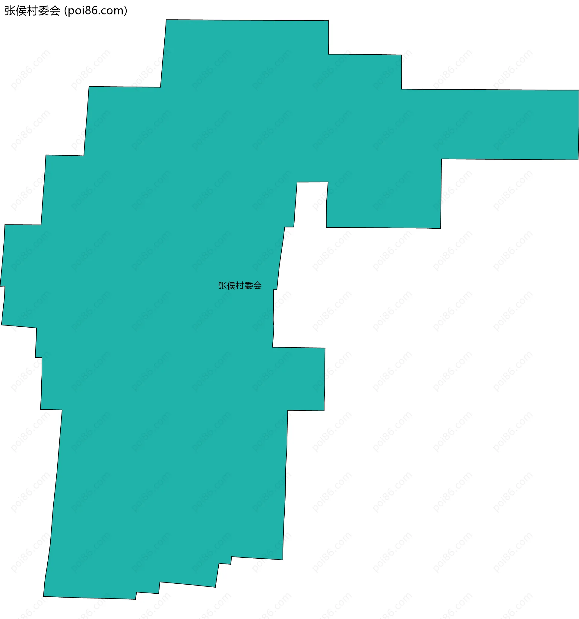 张侯村委会边界地图