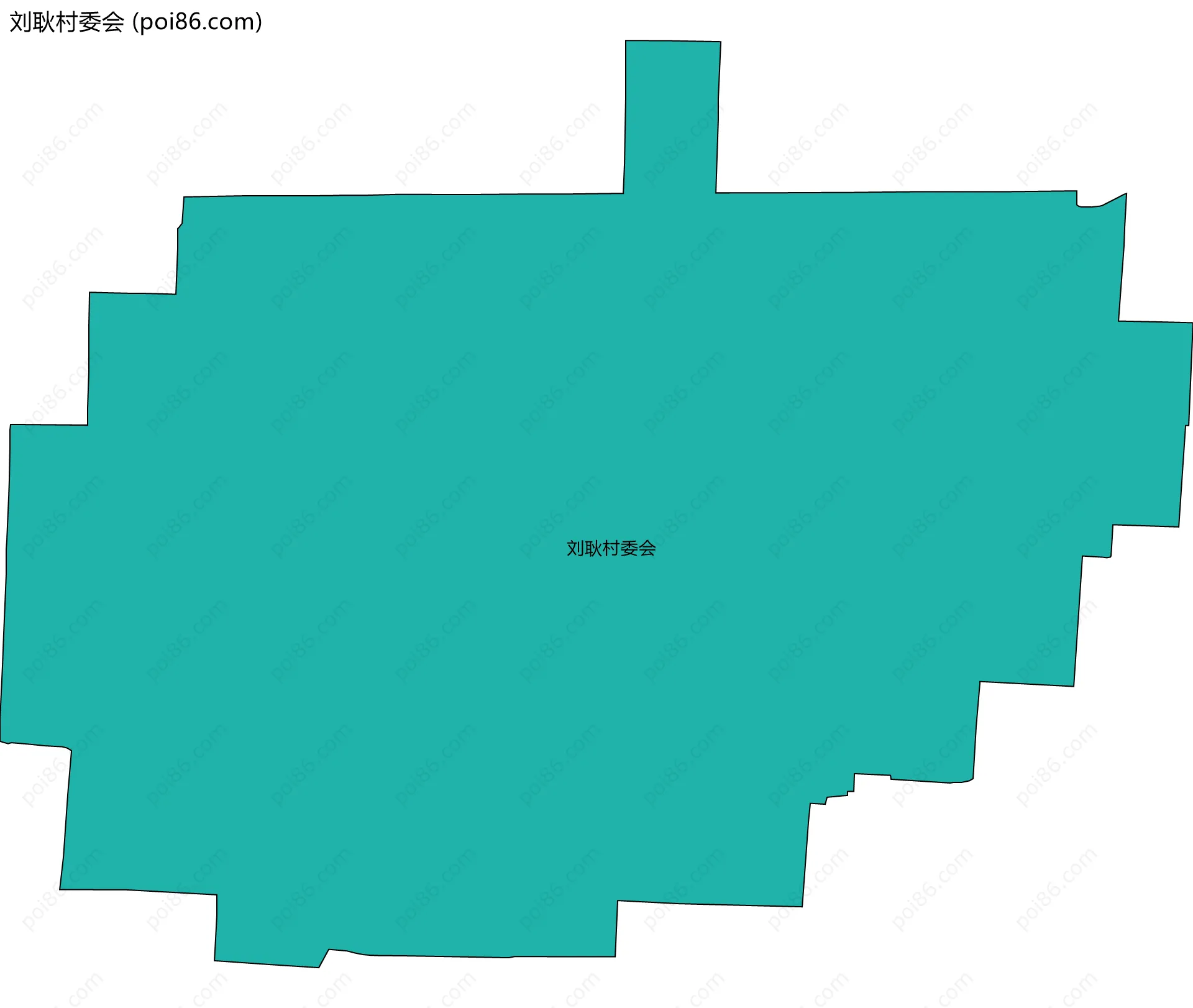 刘耿村委会边界地图