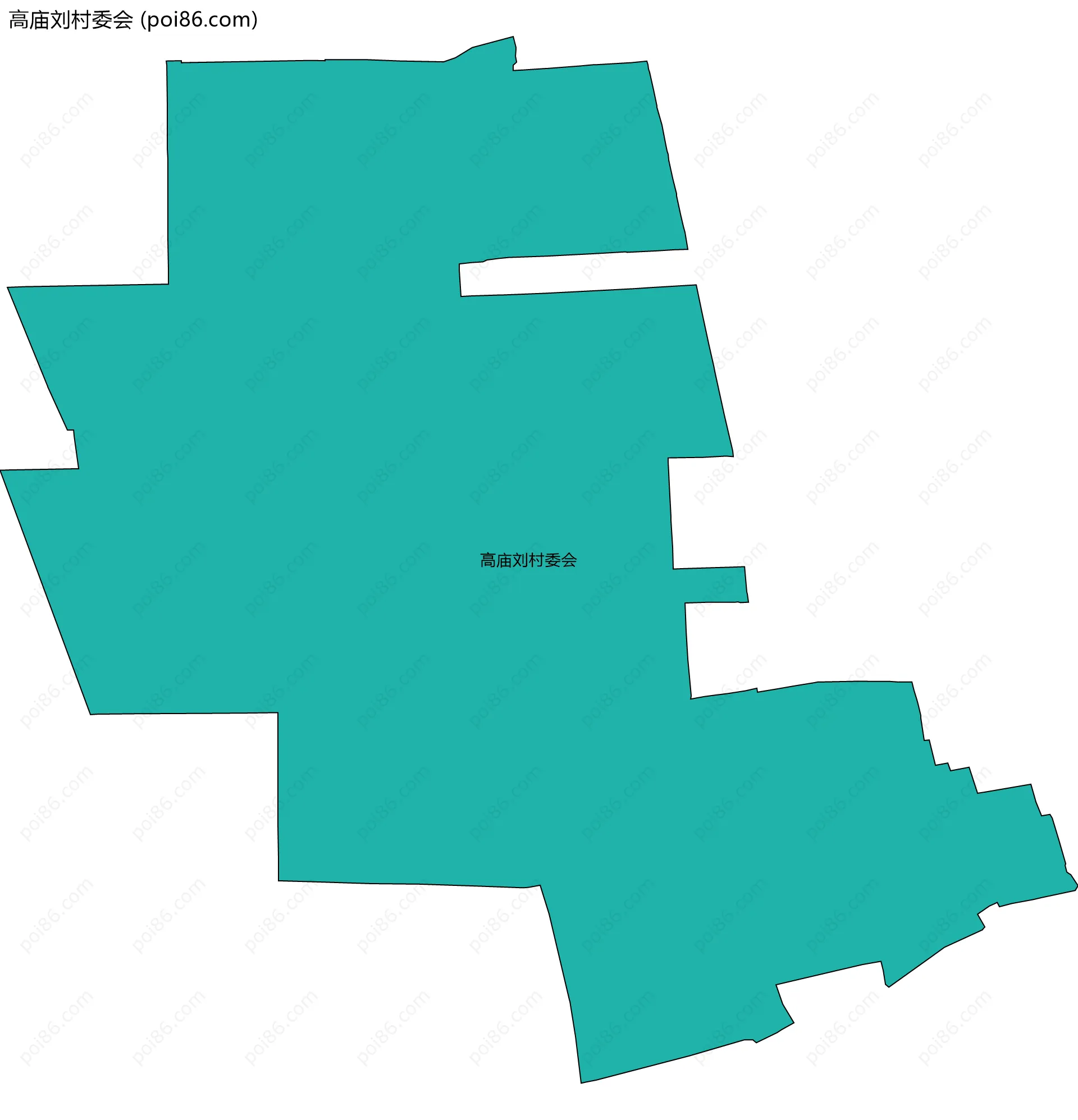 高庙刘村委会边界地图