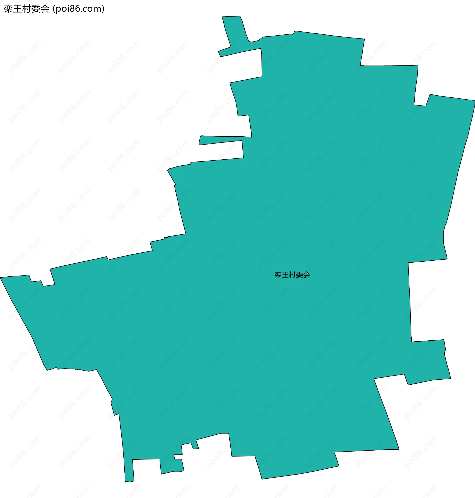 栾王村委会边界地图