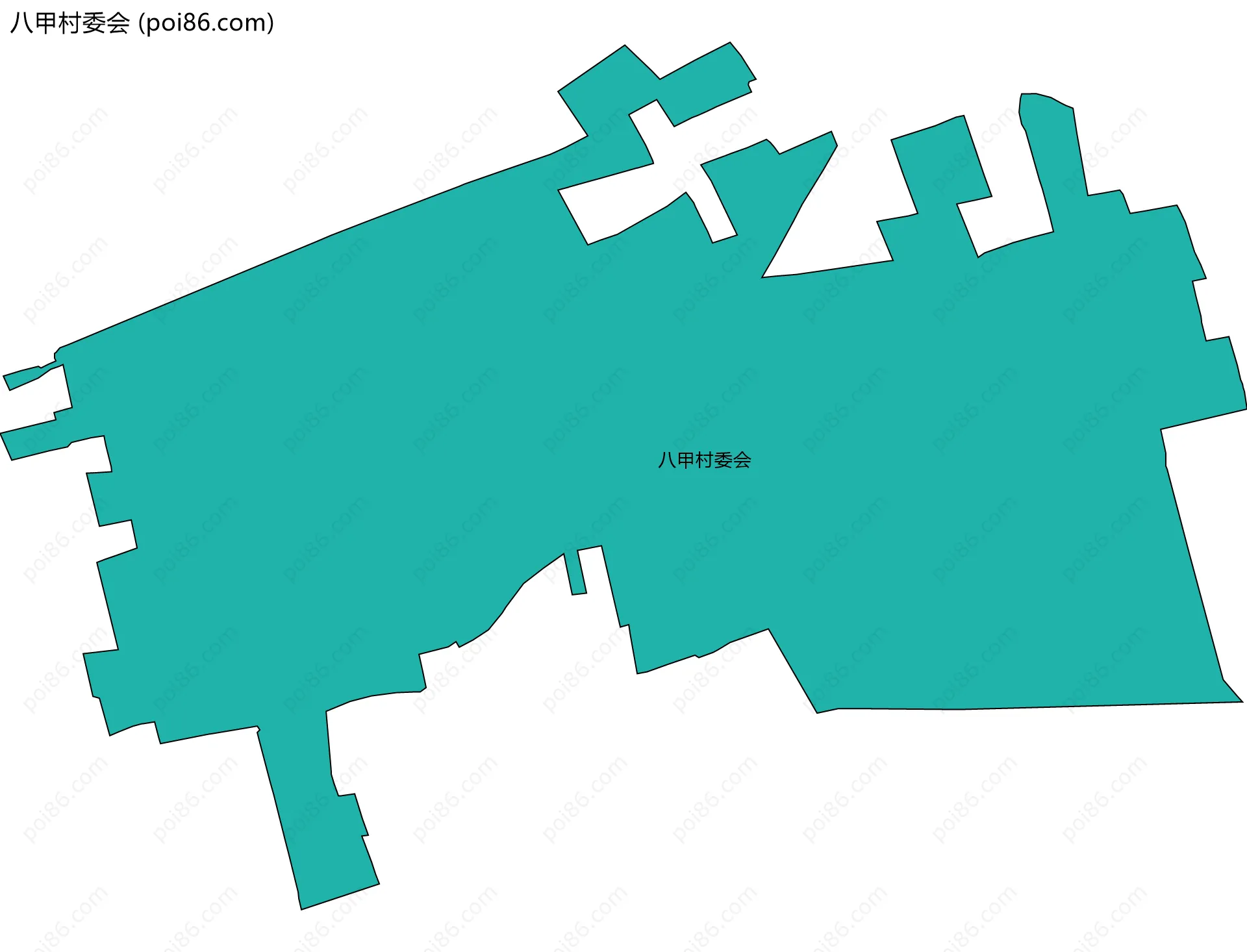 八甲村委会边界地图