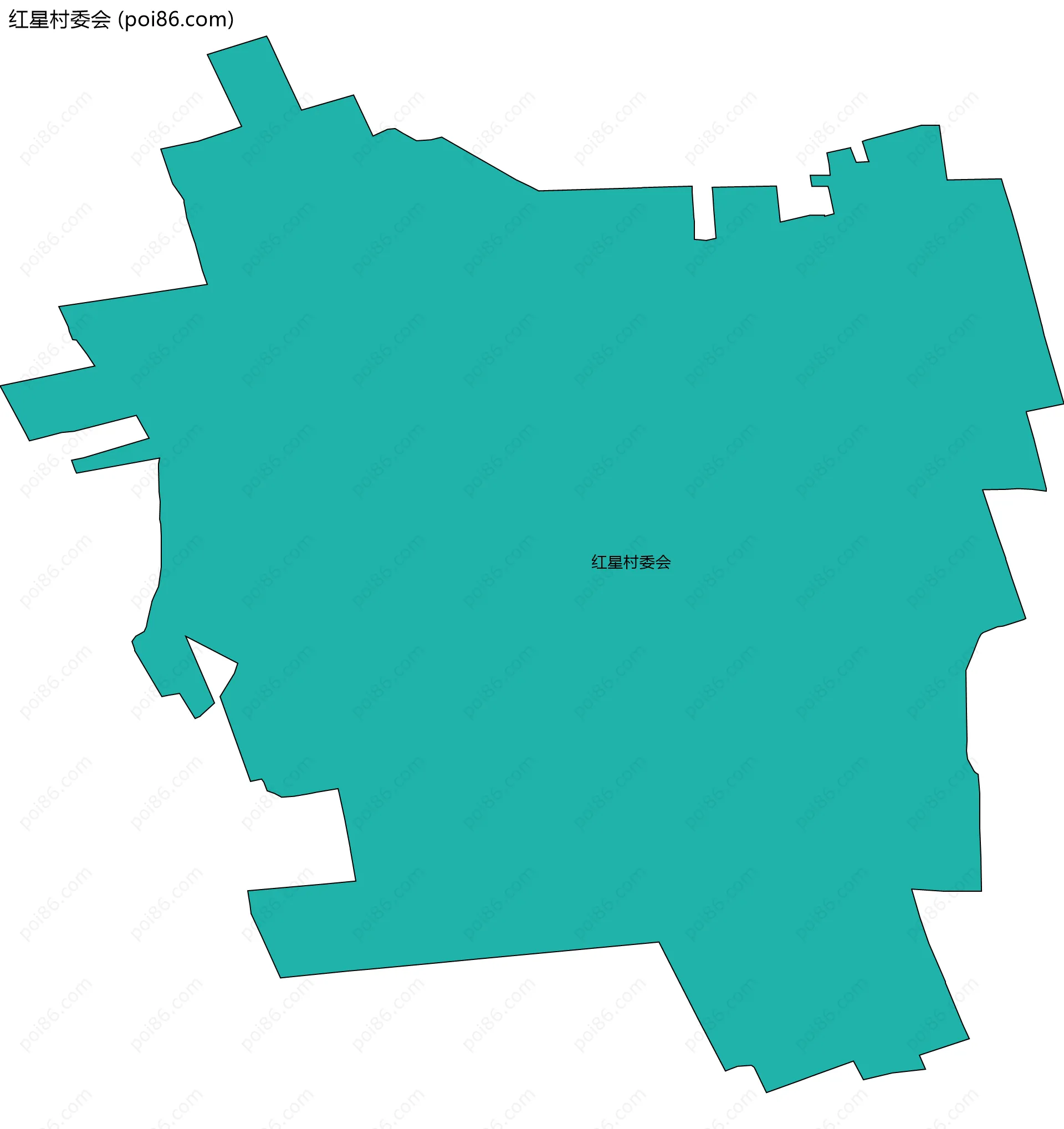 红星村委会边界地图