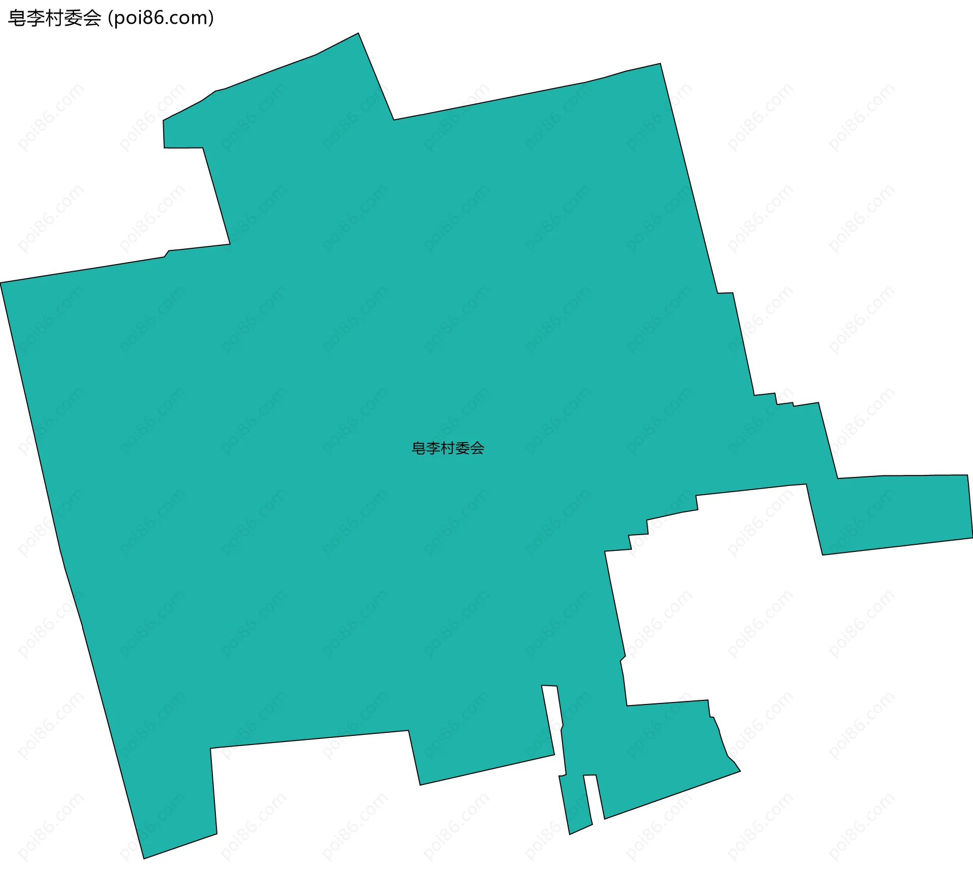 皂李村委会边界地图