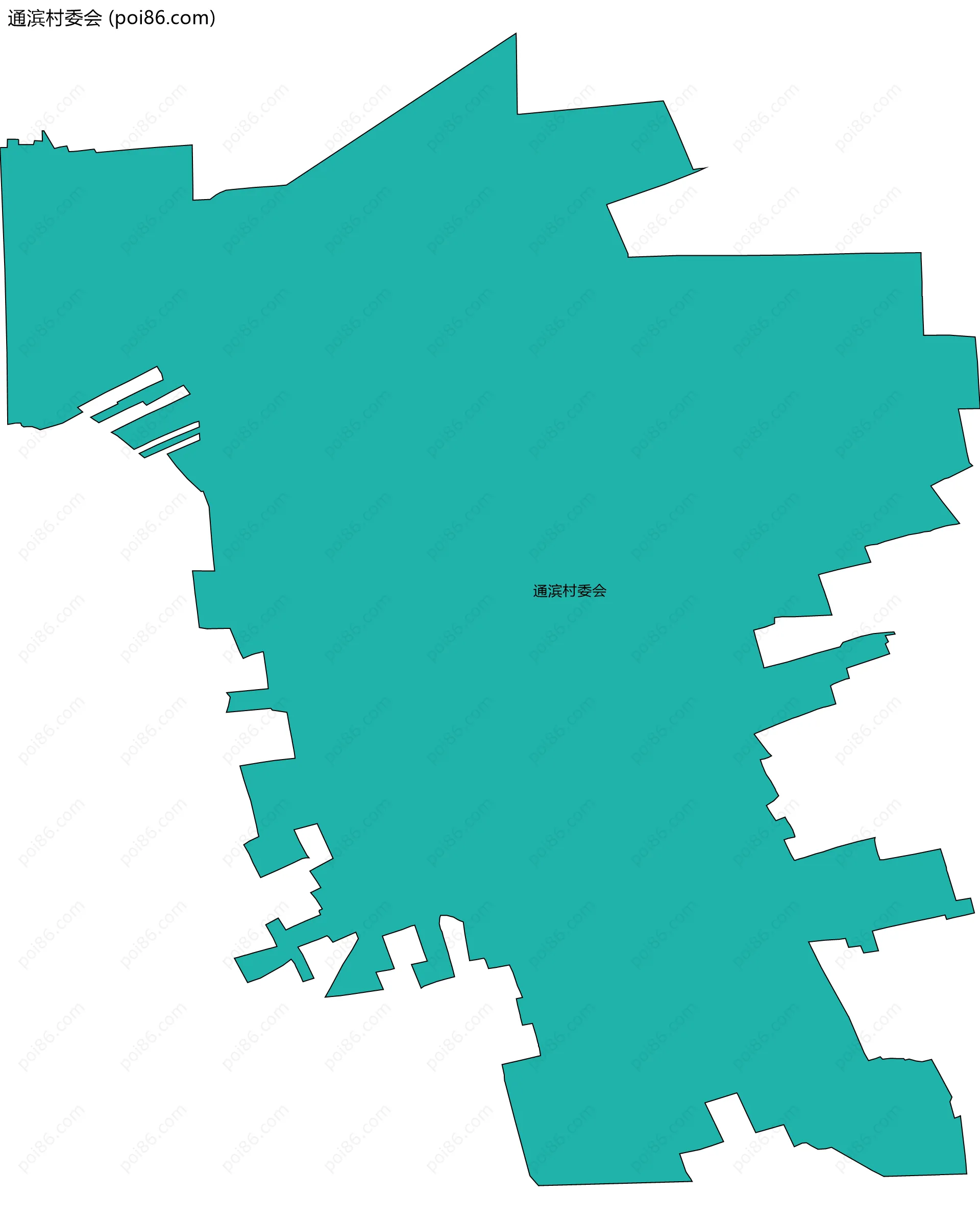 通滨村委会边界地图