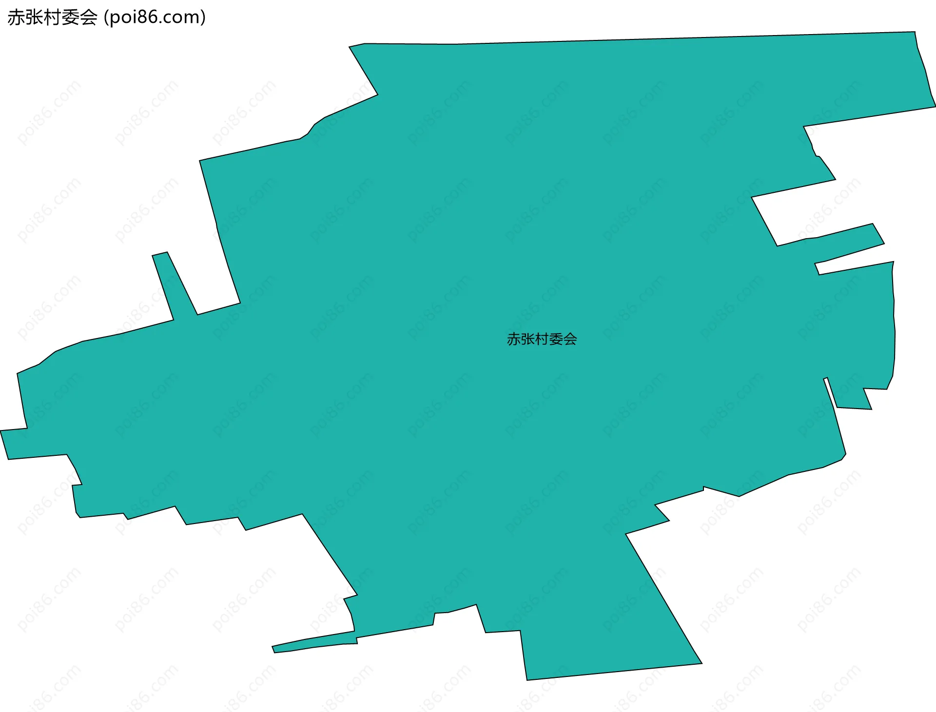 赤张村委会边界地图