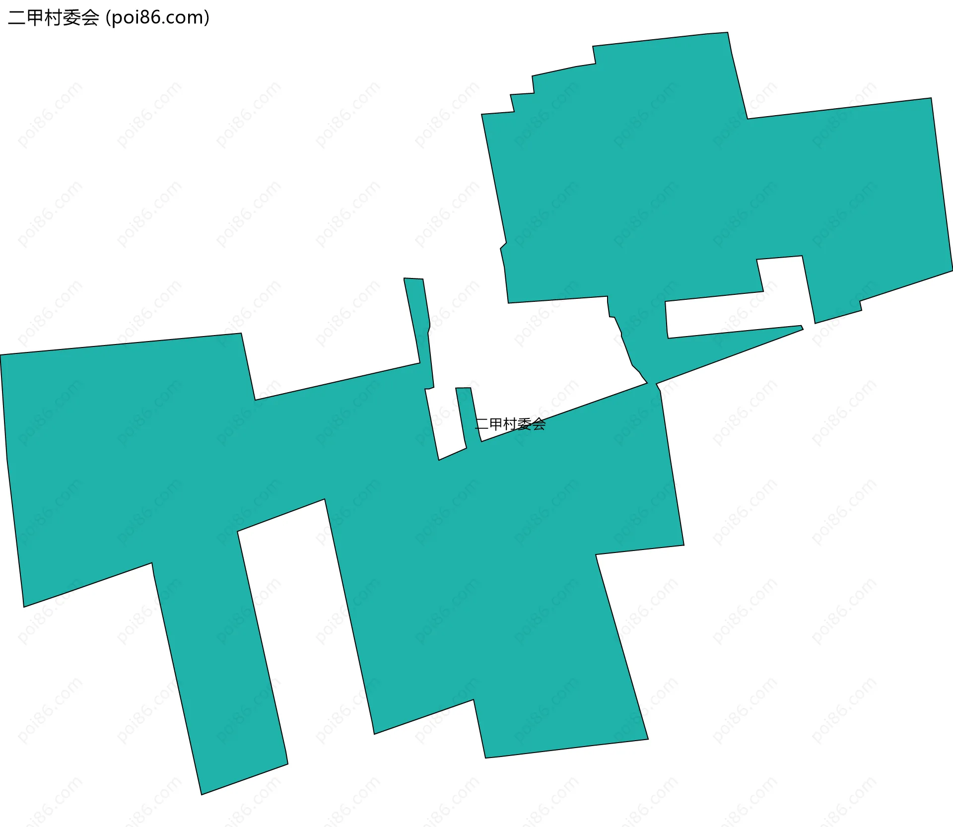 二甲村委会边界地图