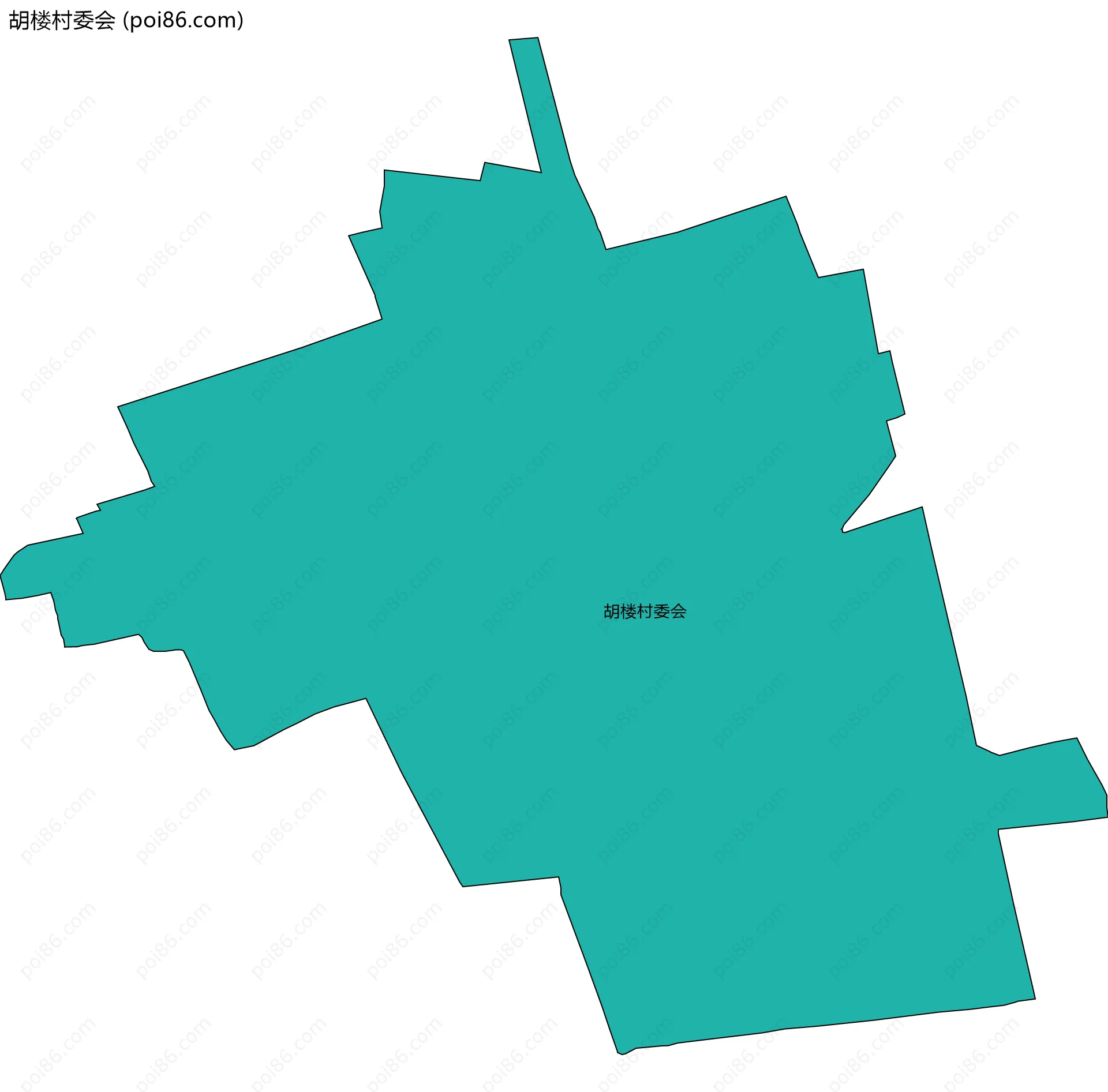 胡楼村委会边界地图