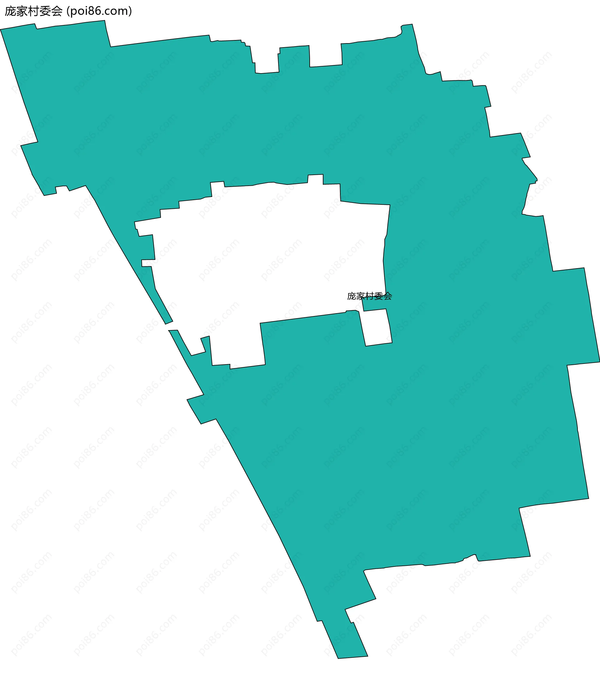 庞家村委会边界地图