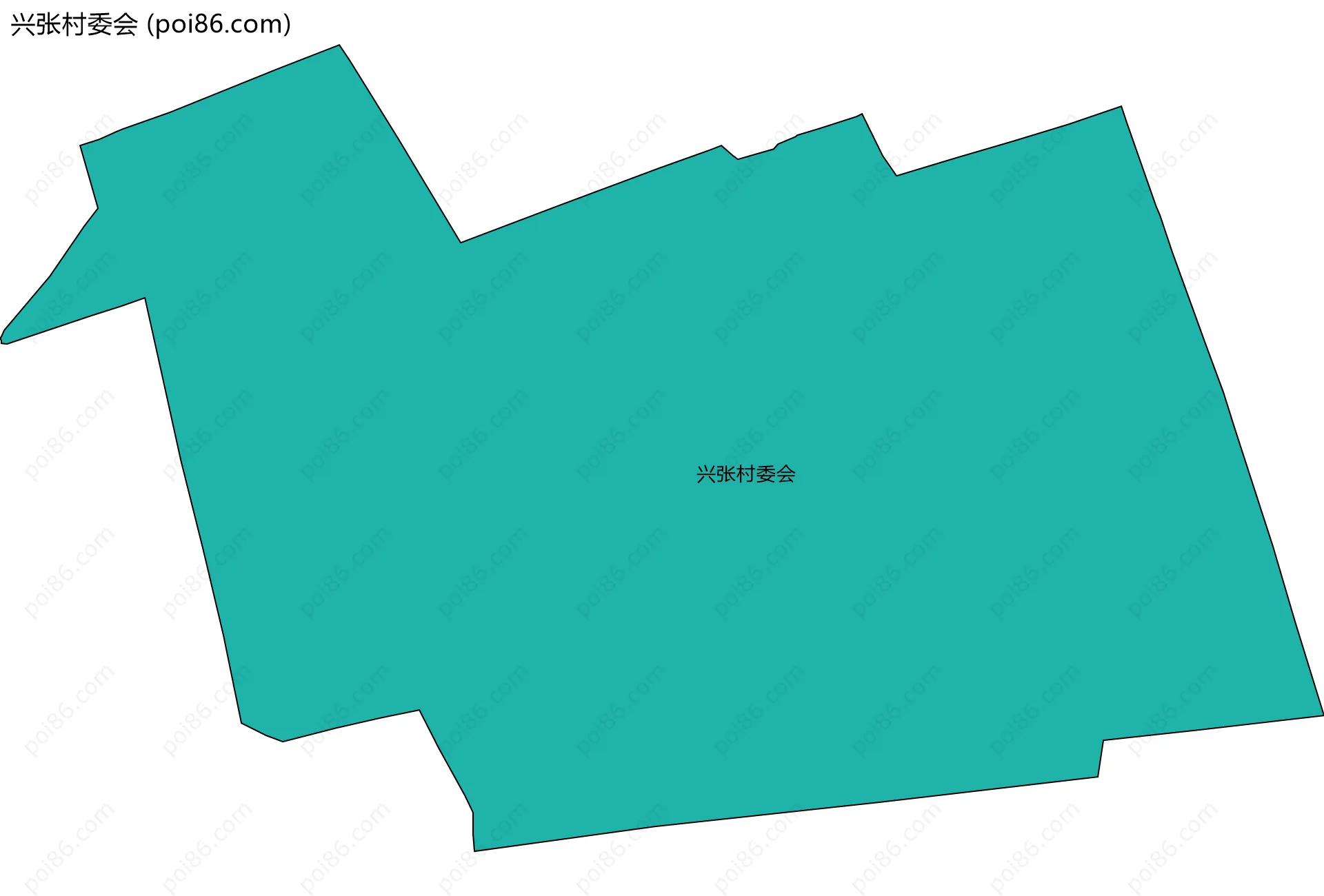 兴张村委会边界地图