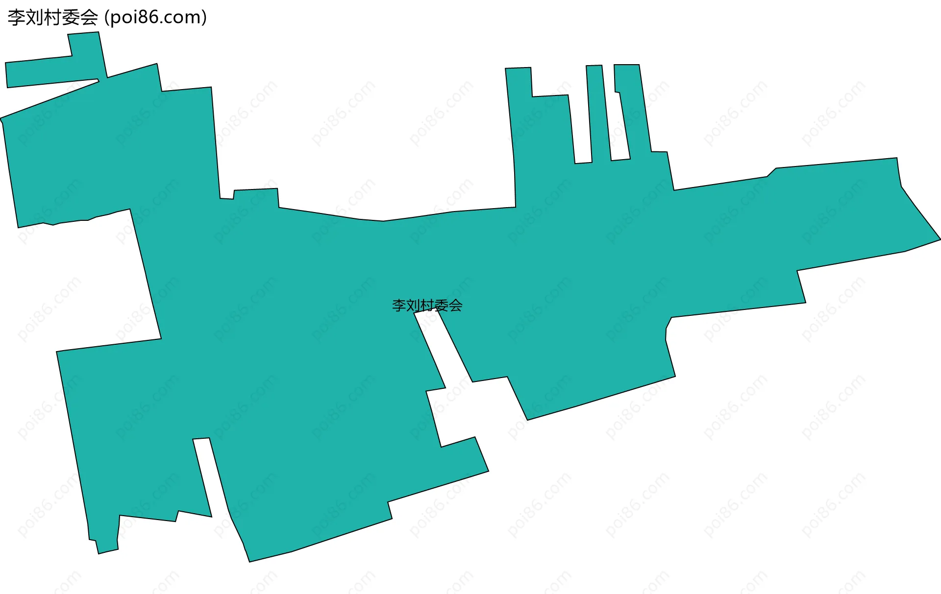 李刘村委会边界地图