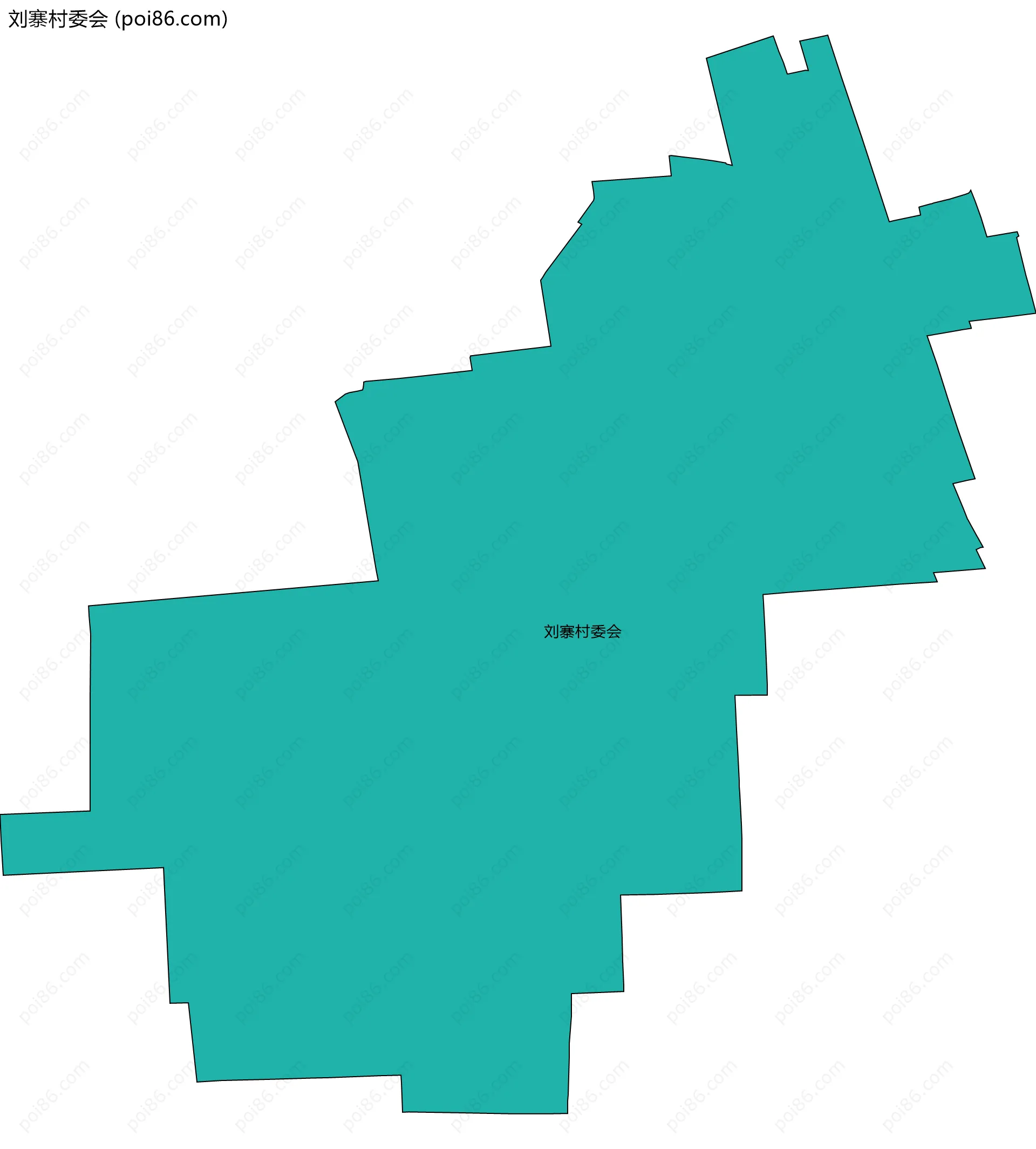 刘寨村委会边界地图