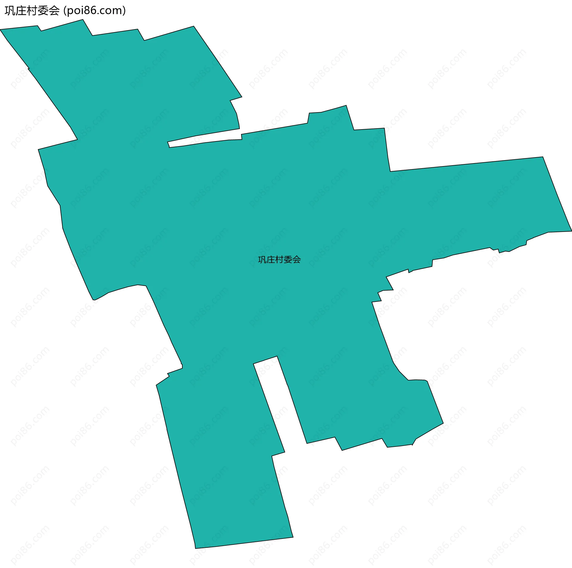 巩庄村委会边界地图