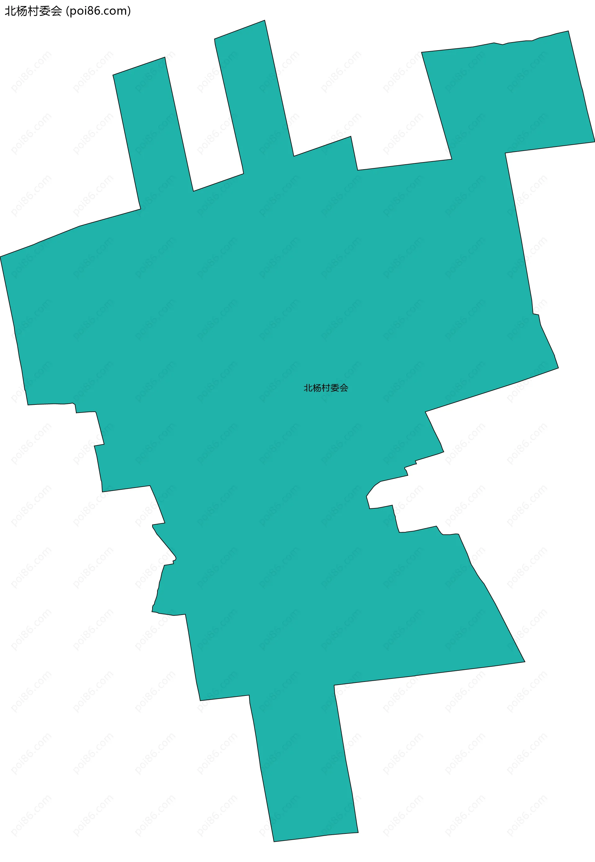 北杨村委会边界地图