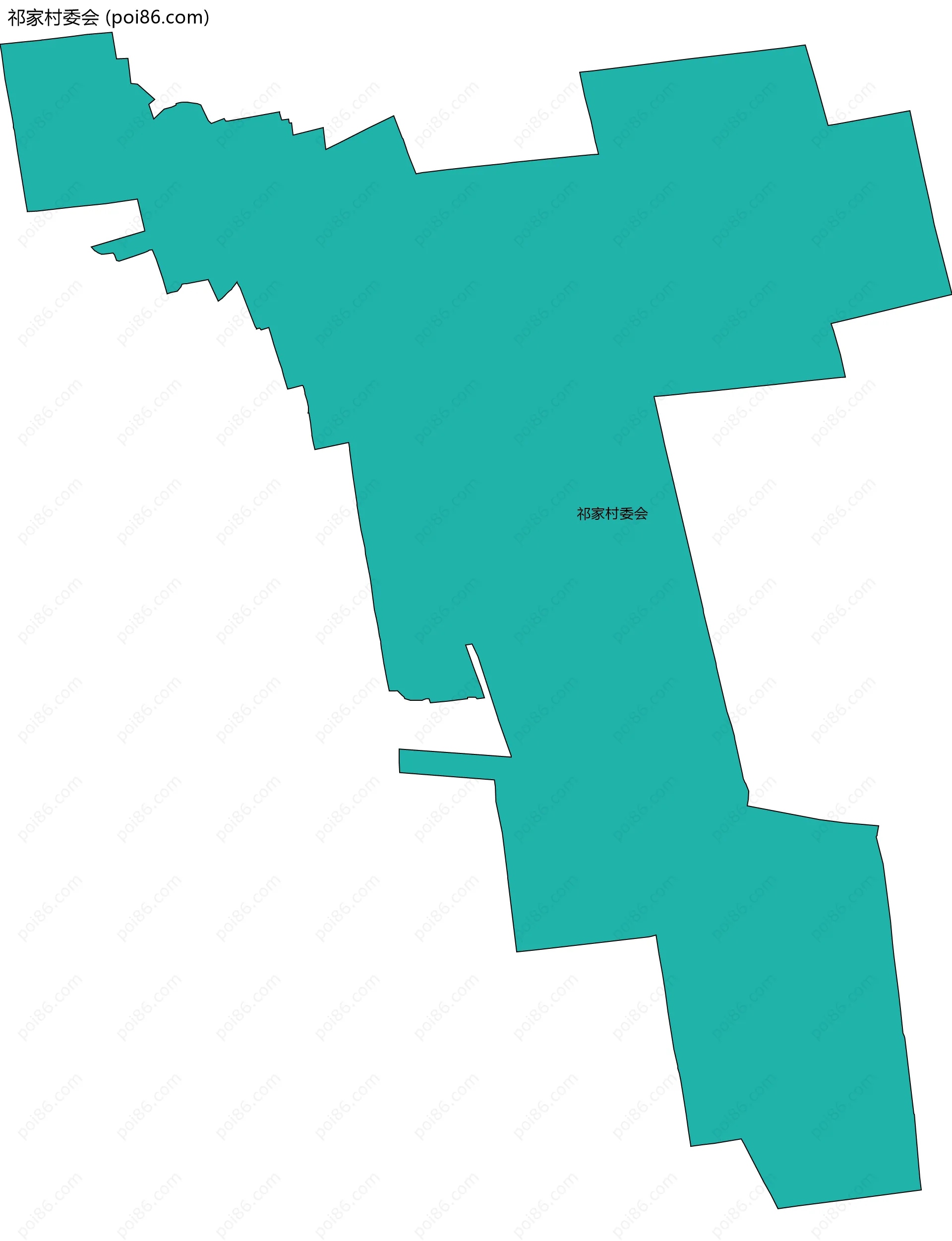 祁家村委会边界地图