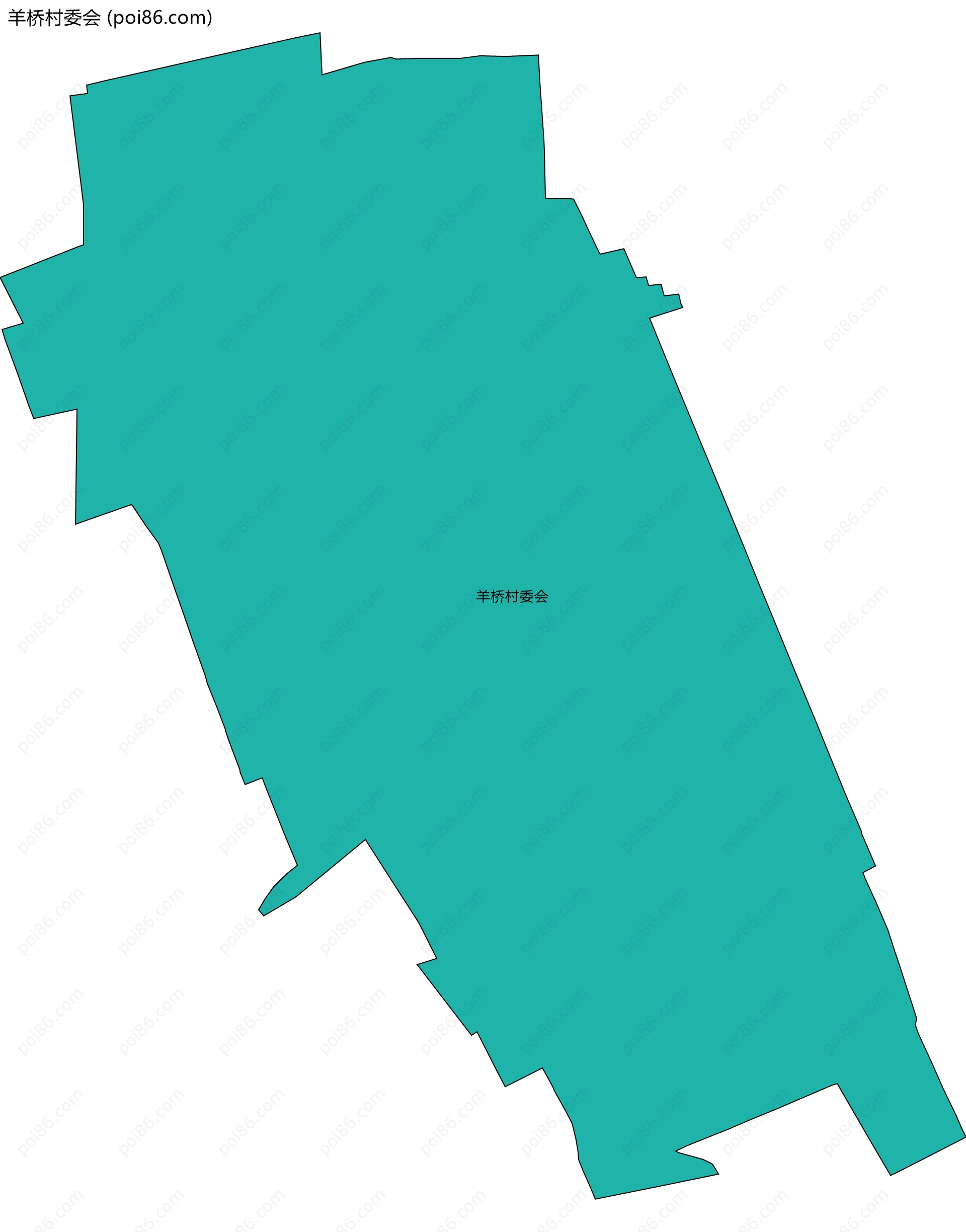 羊桥村委会边界地图