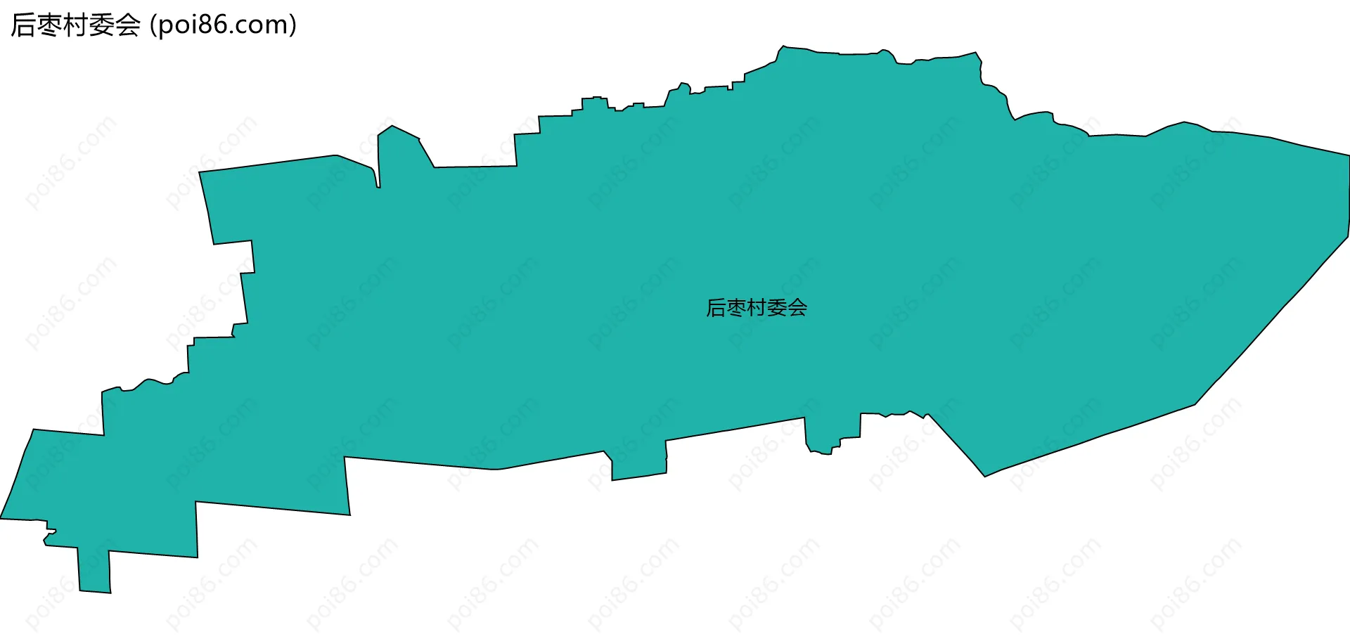 后枣村委会边界地图