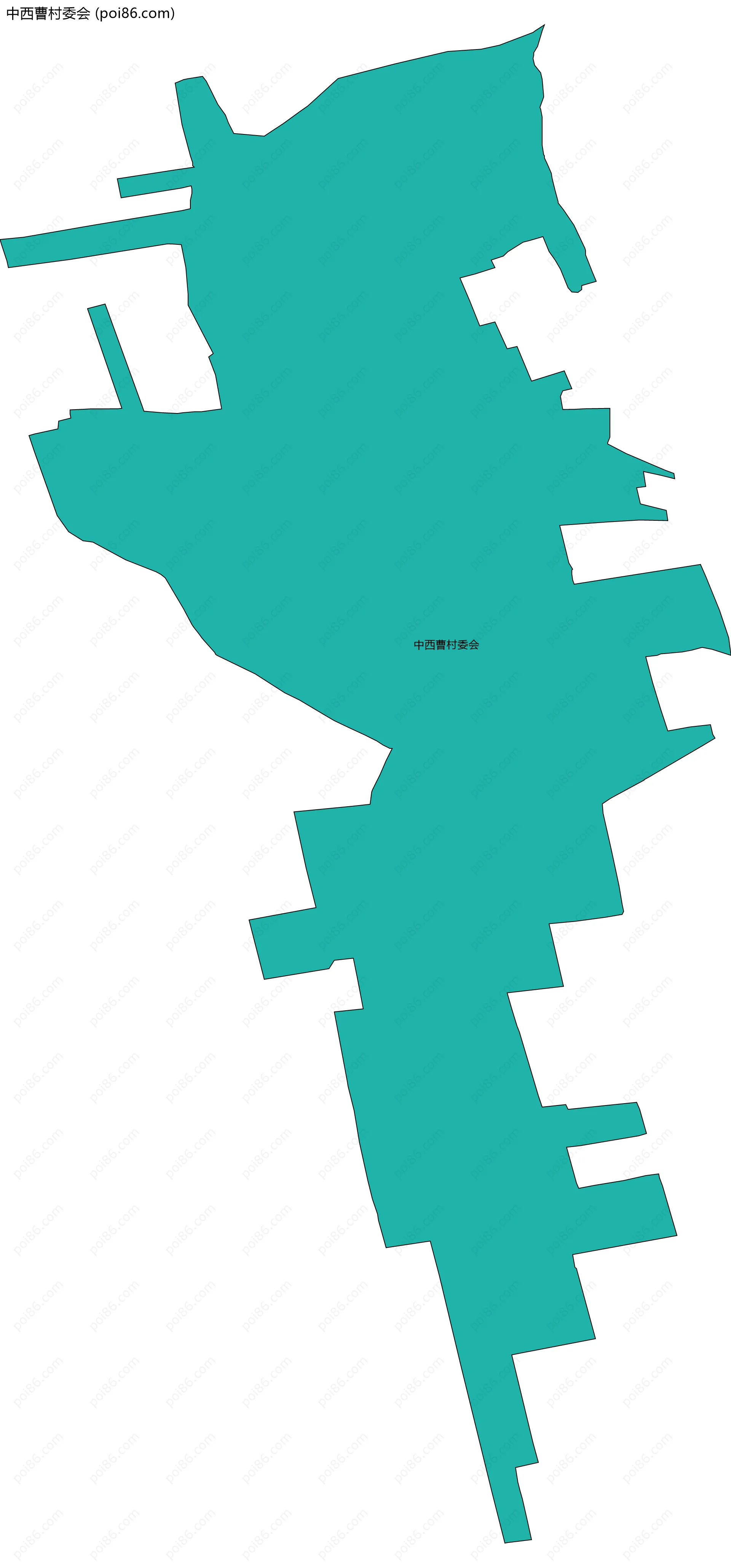 中西曹村委会边界地图