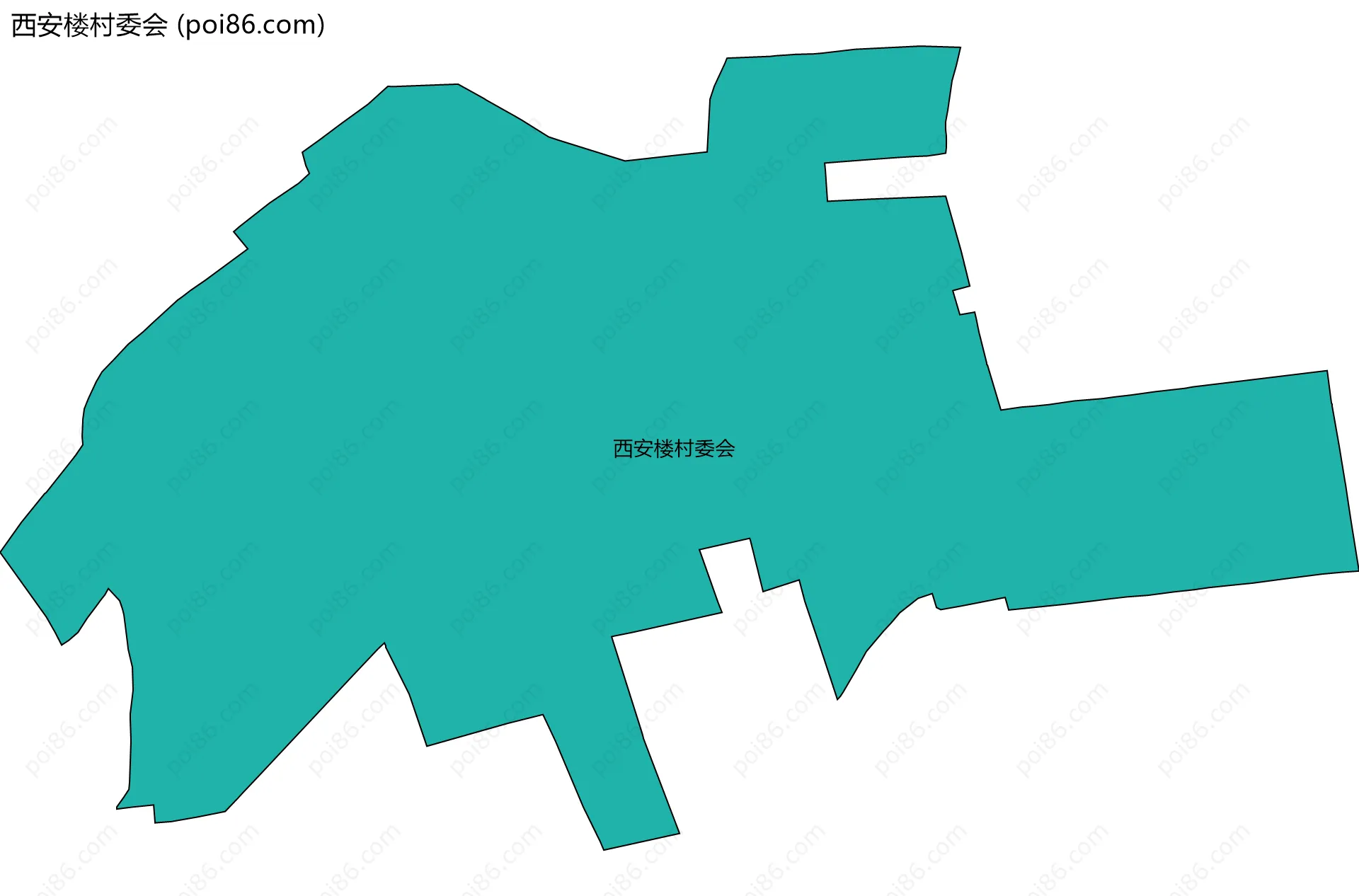 西安楼村委会边界地图