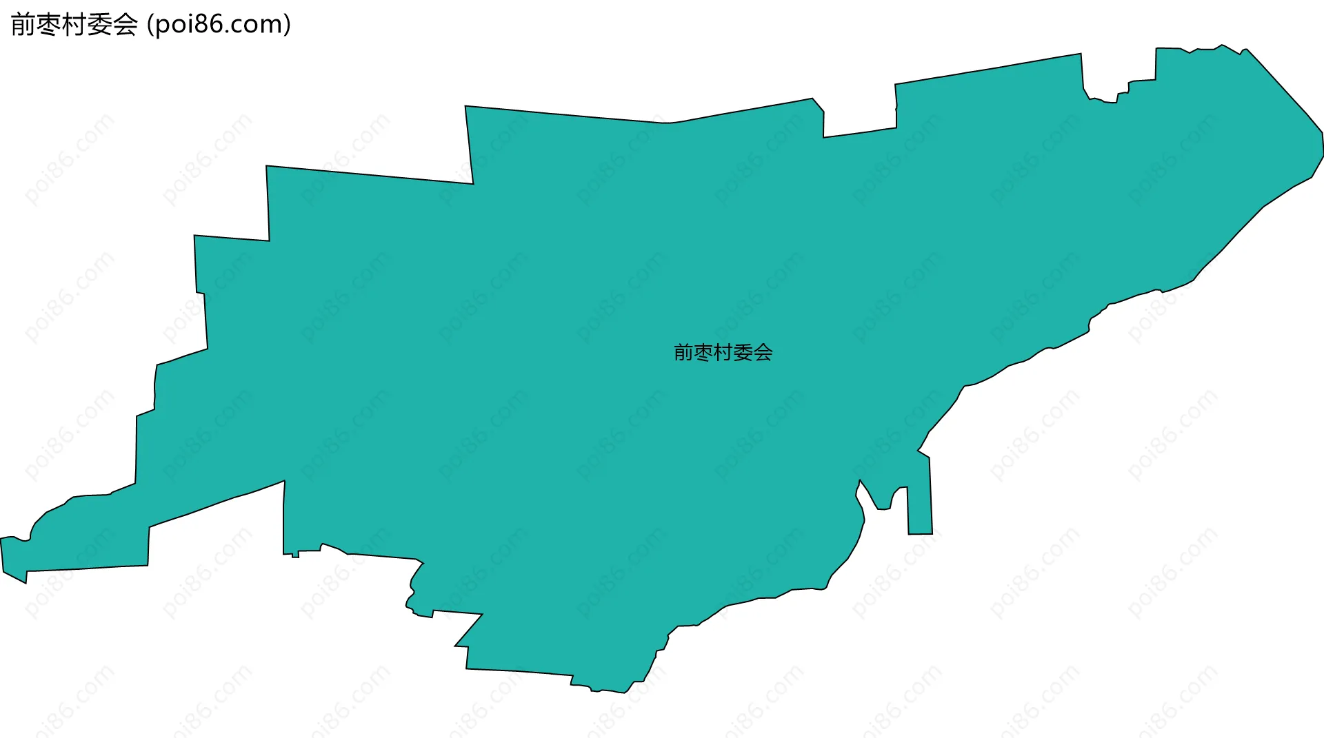 前枣村委会边界地图