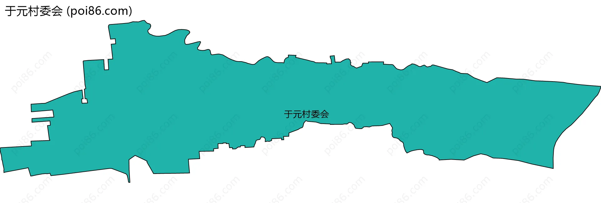 于元村委会边界地图