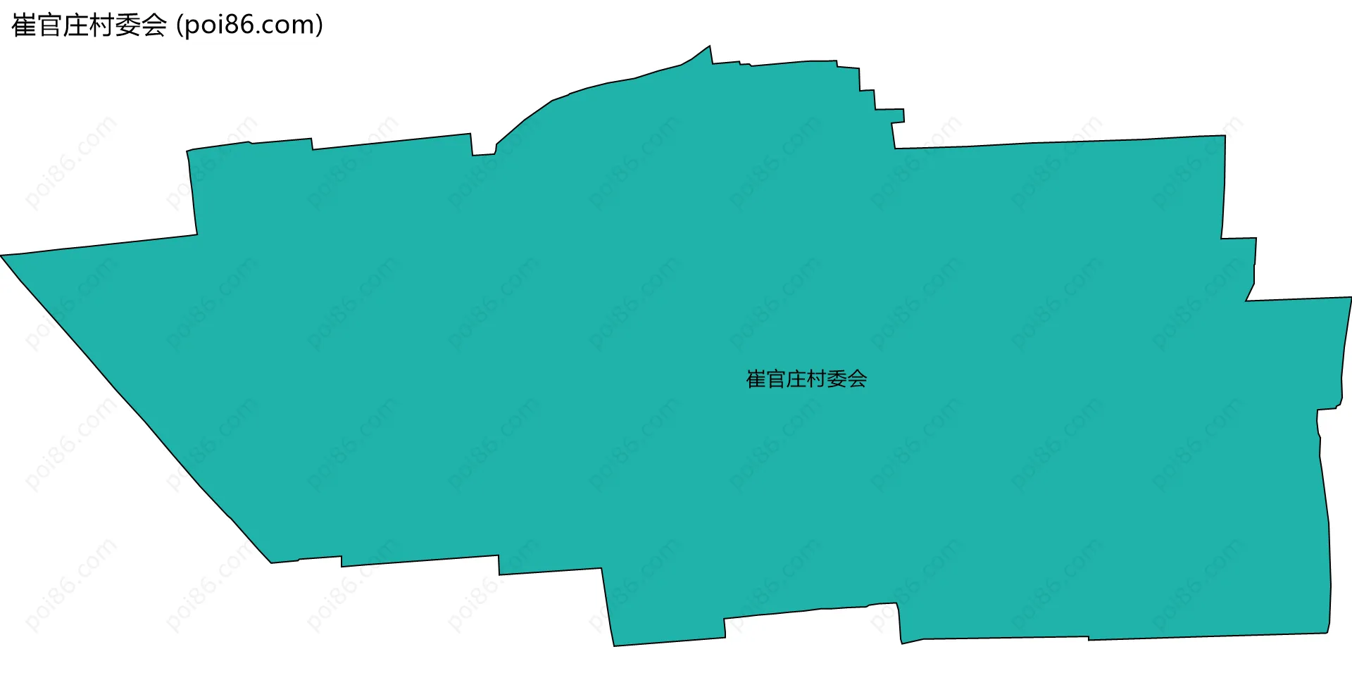 崔官庄村委会边界地图